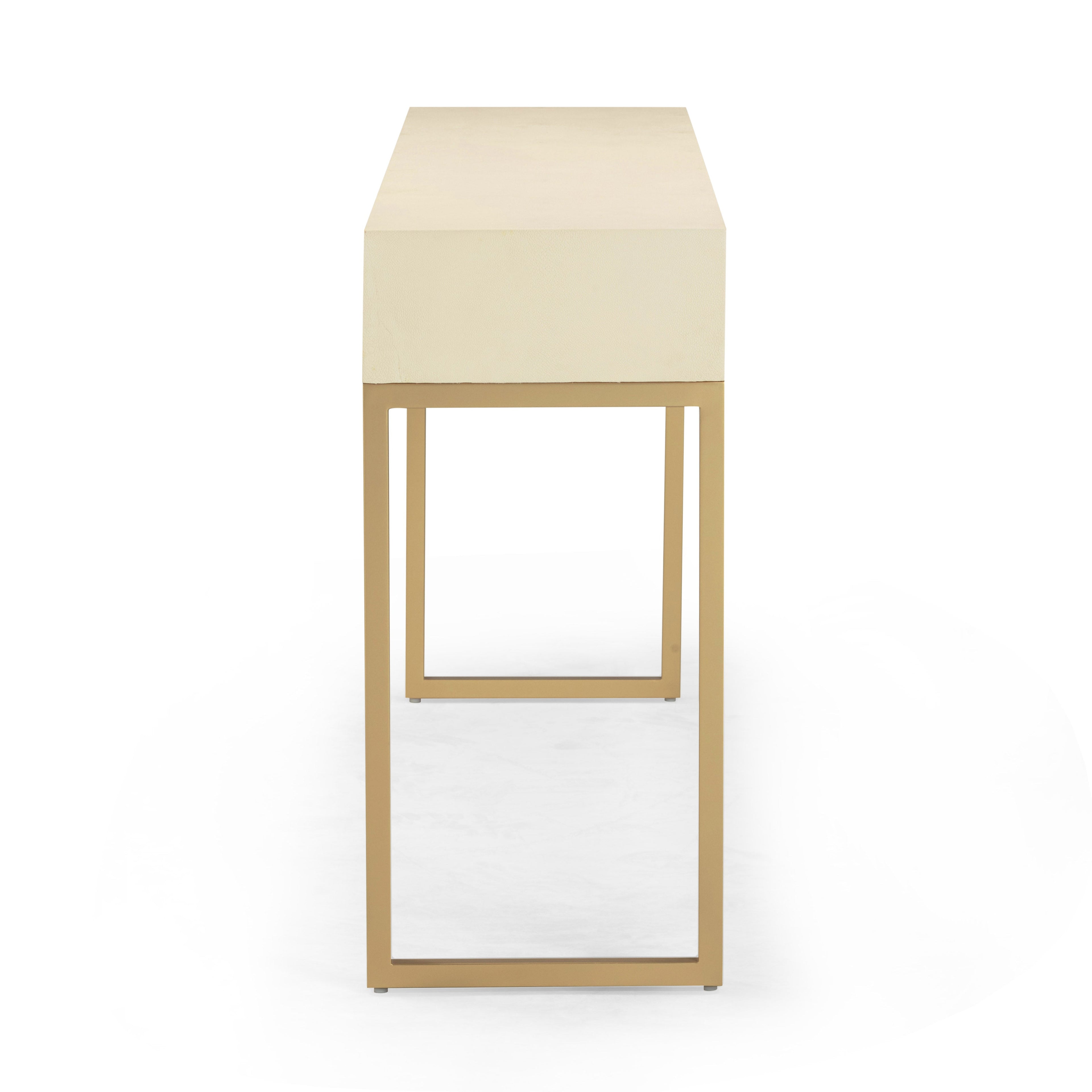 Pesce 59" Faux Shagreen 3-Drawer Console Table