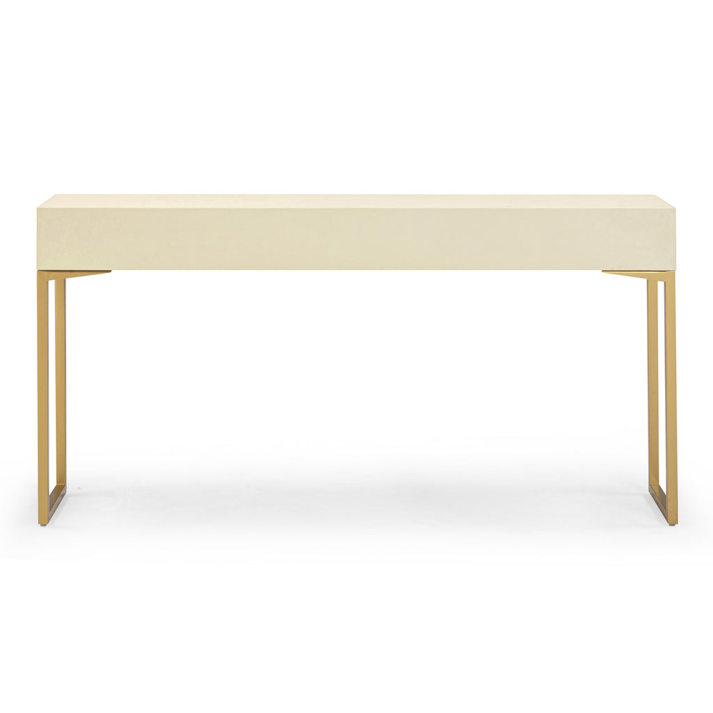 Pesce 59" Faux Shagreen 3-Drawer Console Table