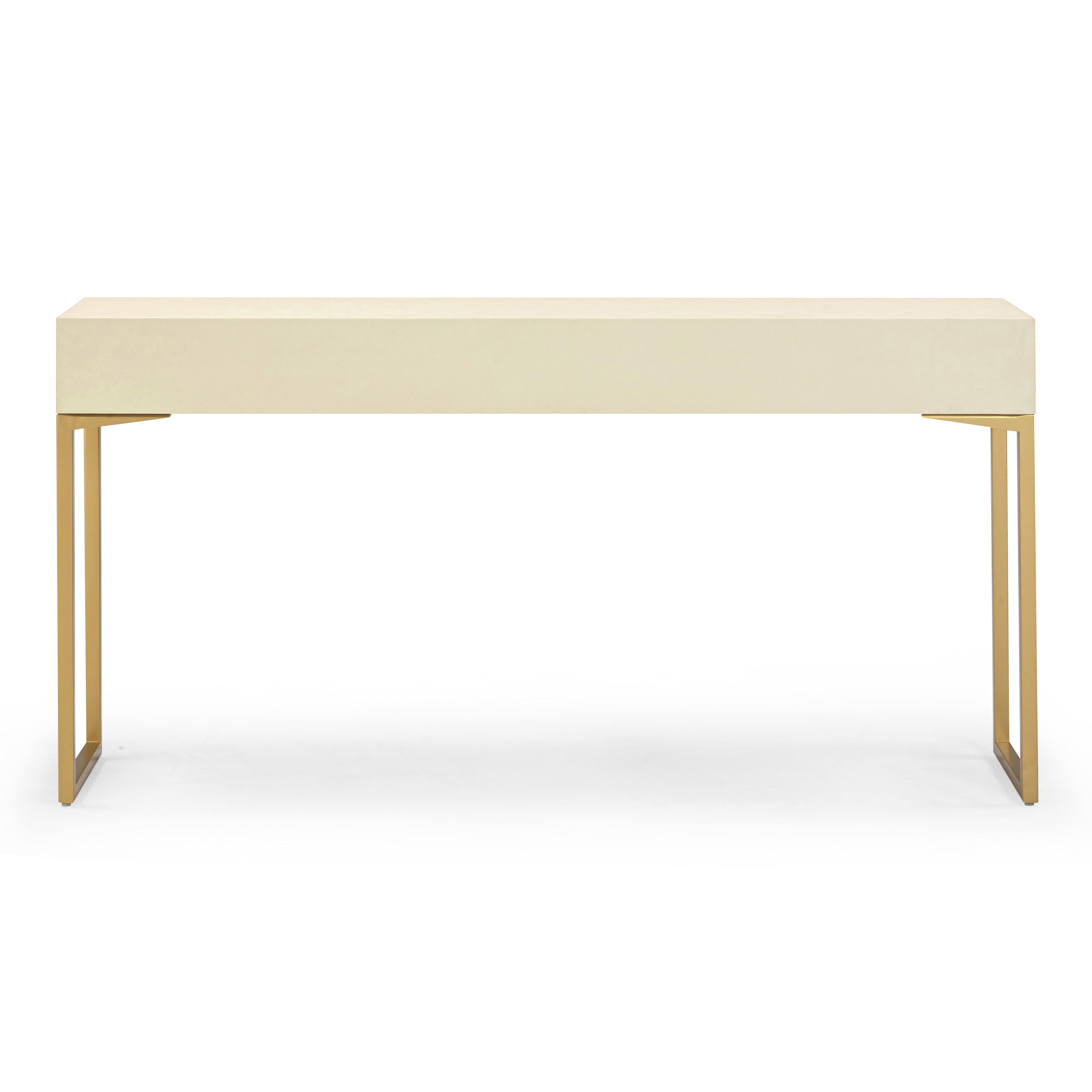 Pesce 59" Faux Shagreen 3-Drawer Console Table