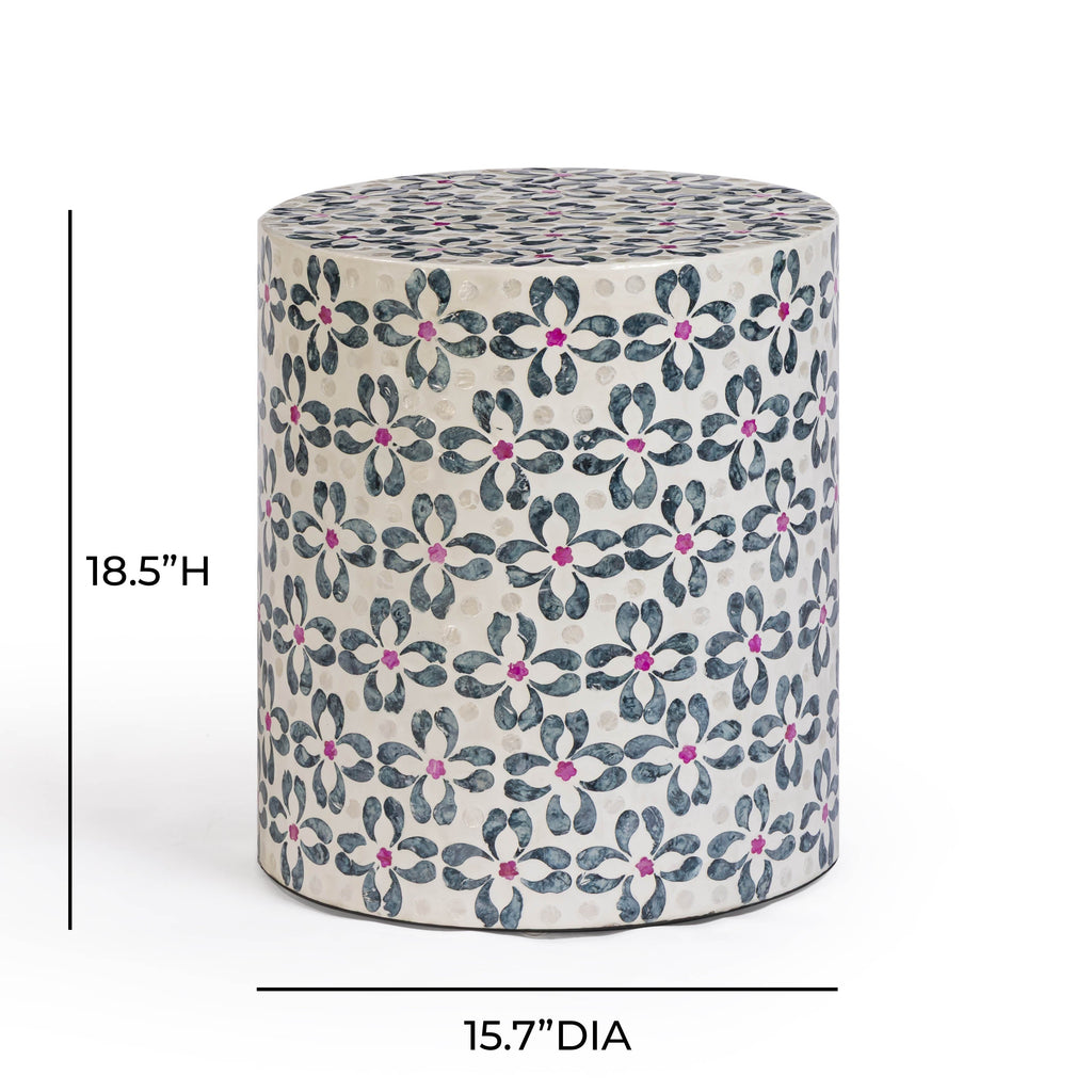 Lorna Capiz Shell Accent Stool
