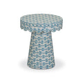 Lady Blue Ribbon Capiz Shell Round Side Table