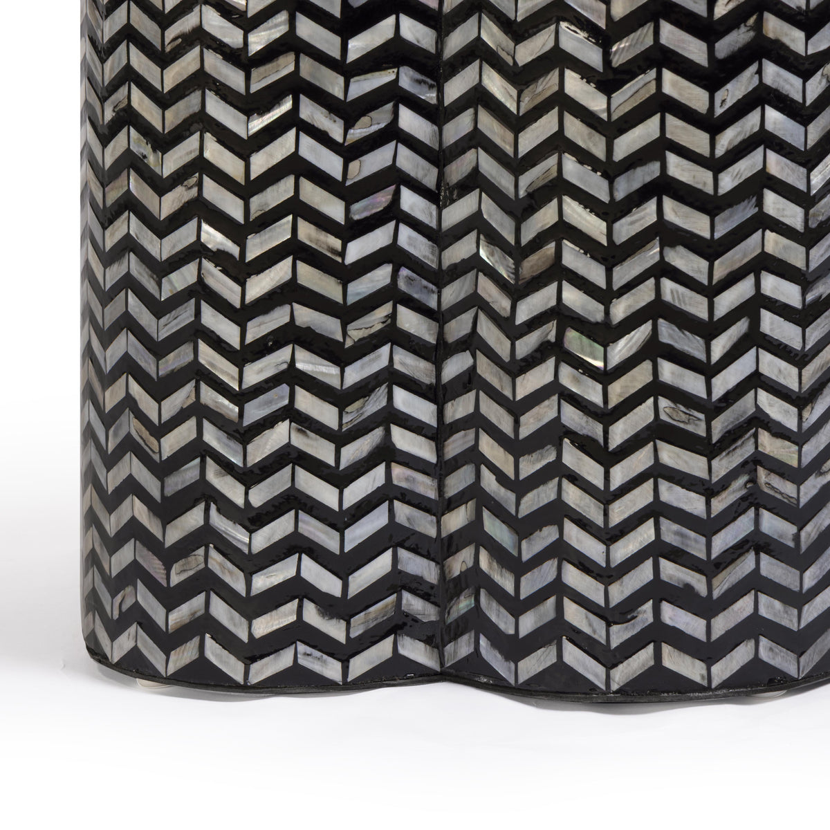 Truffle Black Mother of Pearl Shell Side Table