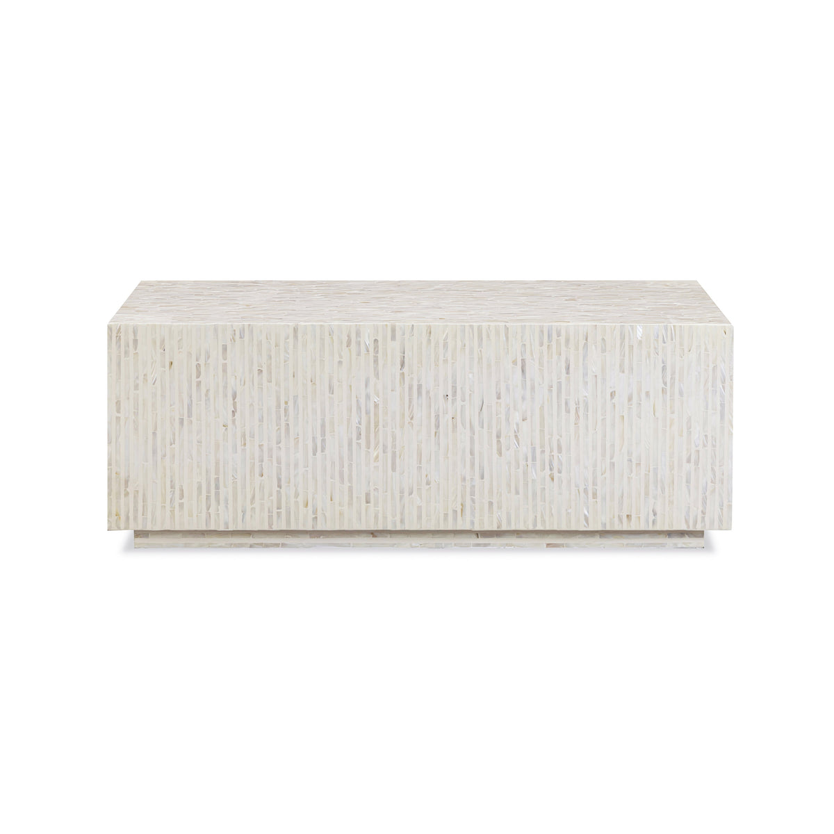 Earl 48" Shell Rectangular Coffee Table — Cream null