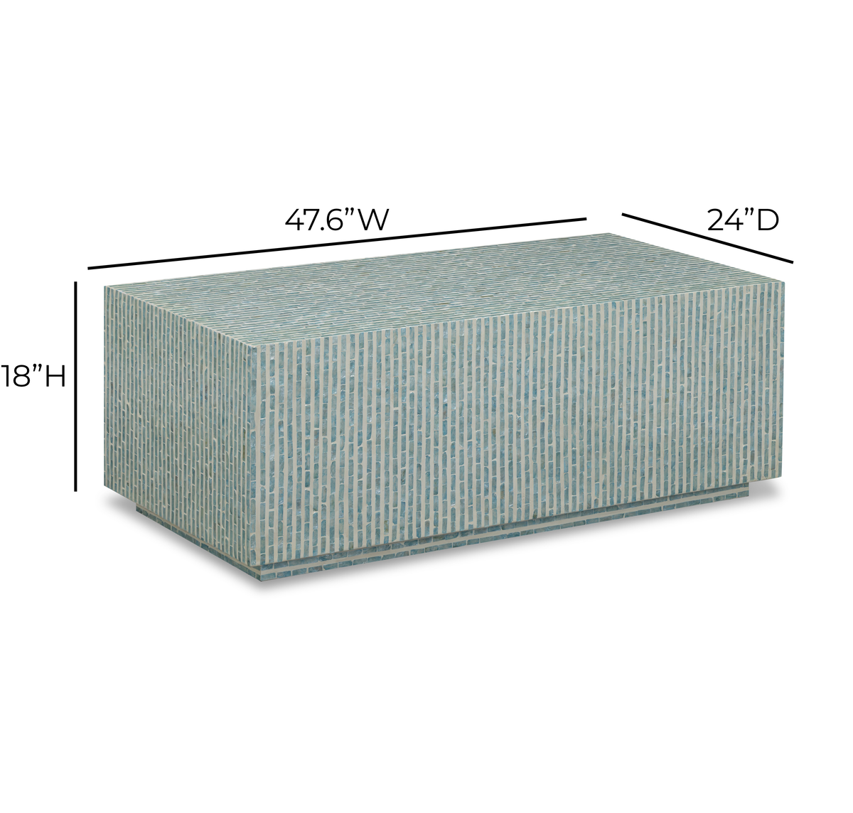 Earl 48" Shell Rectangular Coffee Table