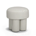 Masha Striped Performance Linen Accent Stool