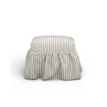 Gertrude Striped Performance Linen Skirted Ottoman