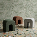 Desi Woven Performance Fabric Ottoman
