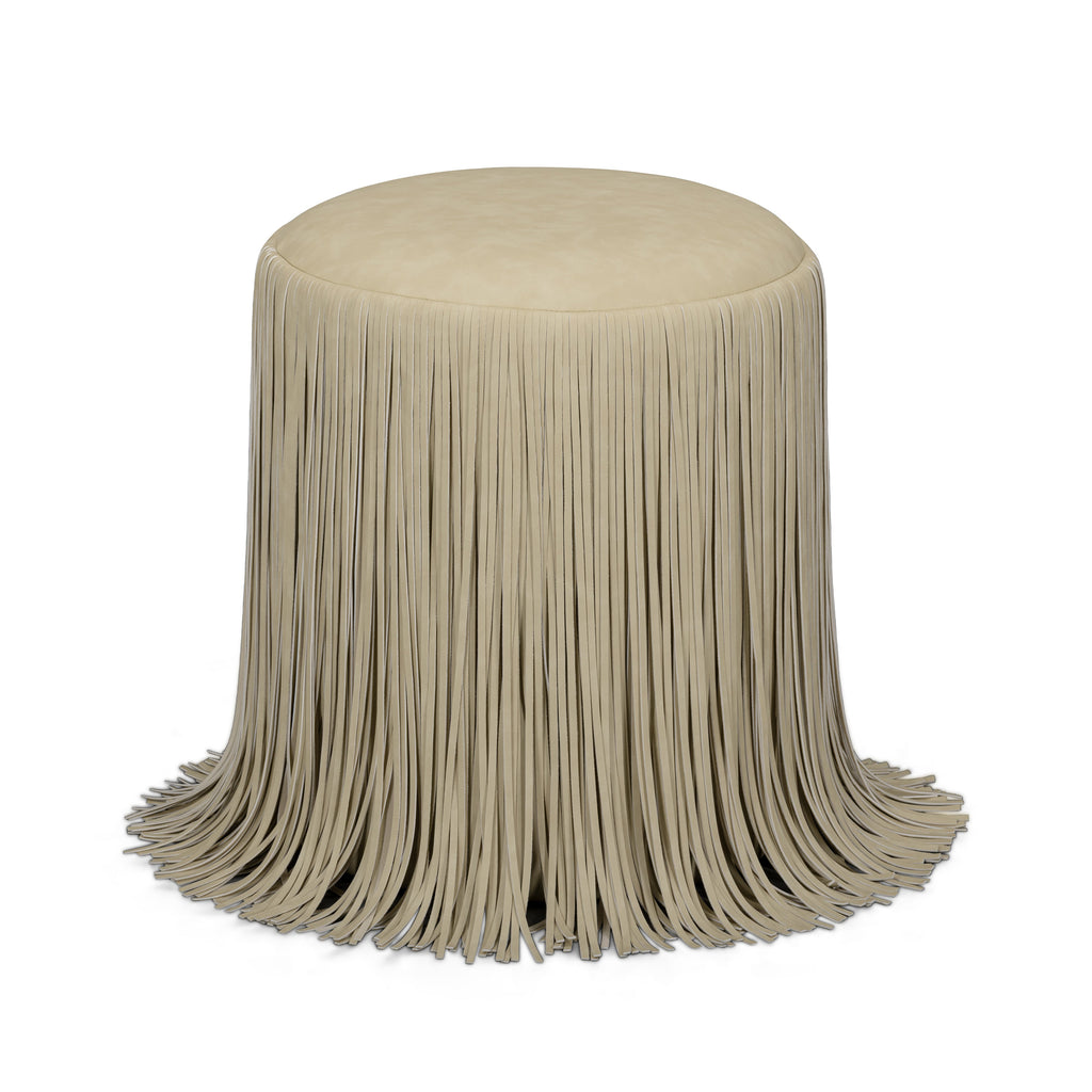 Shag Me Performance Vegan Leather Ottoman