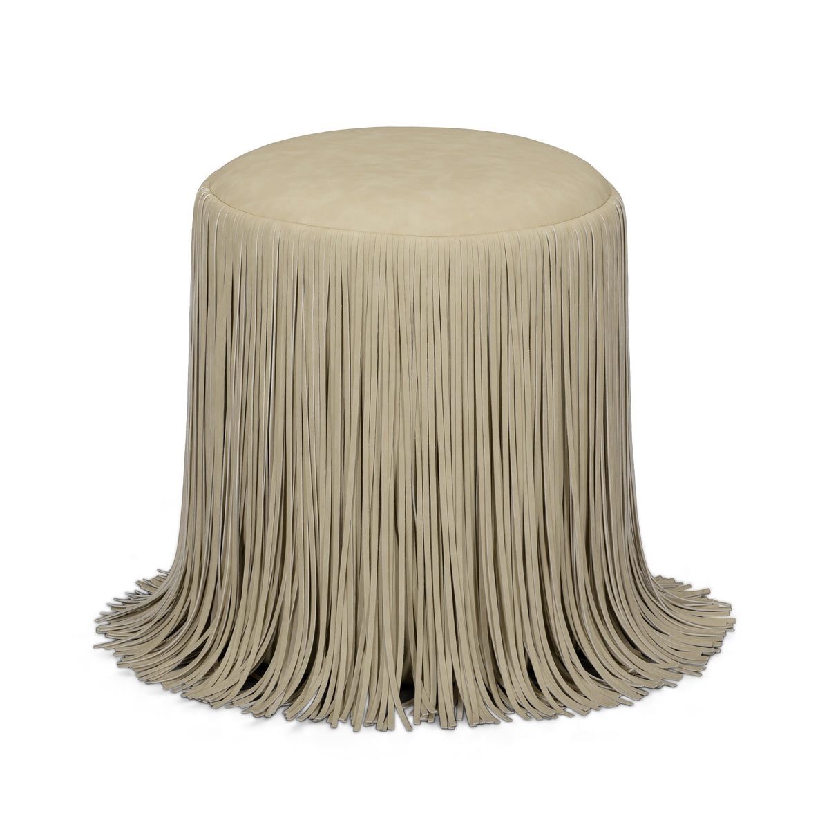 Shag Me Performance Vegan Leather Ottoman