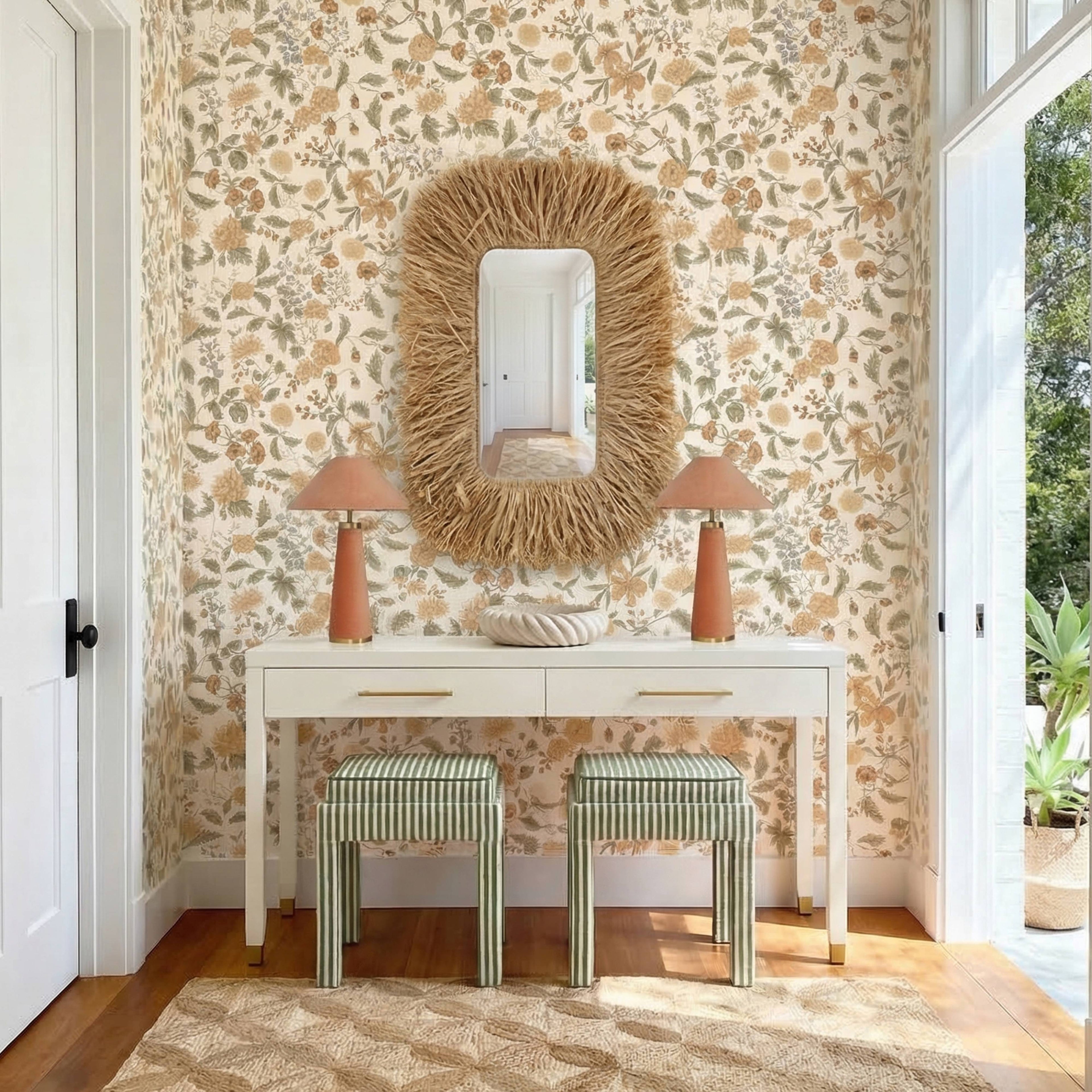 Dani 54" Cream Faux Shagreen 2-Drawer Console Table