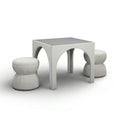 Tomlin Performance Chenille Game Table and Two Ottomans Set