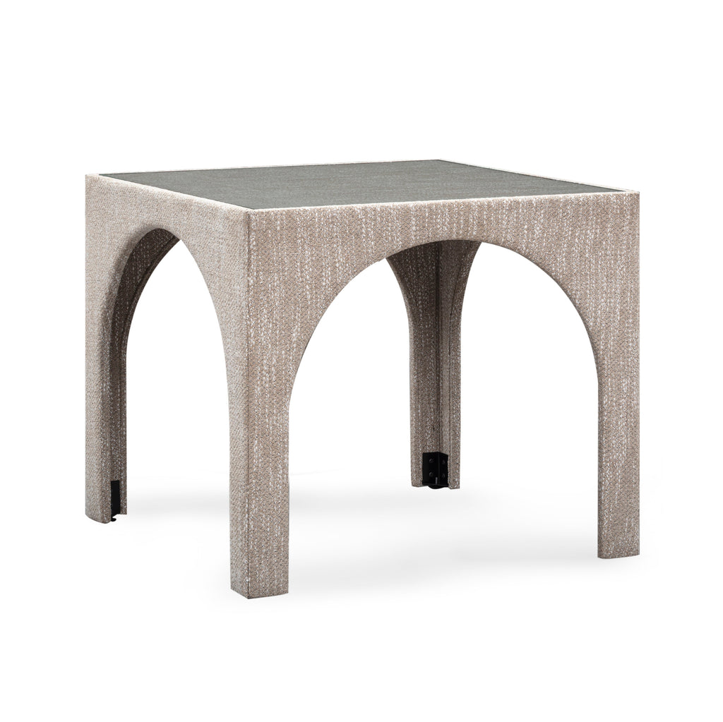 Tomlin Performance Chenille Game Table and Two Ottomans Set
