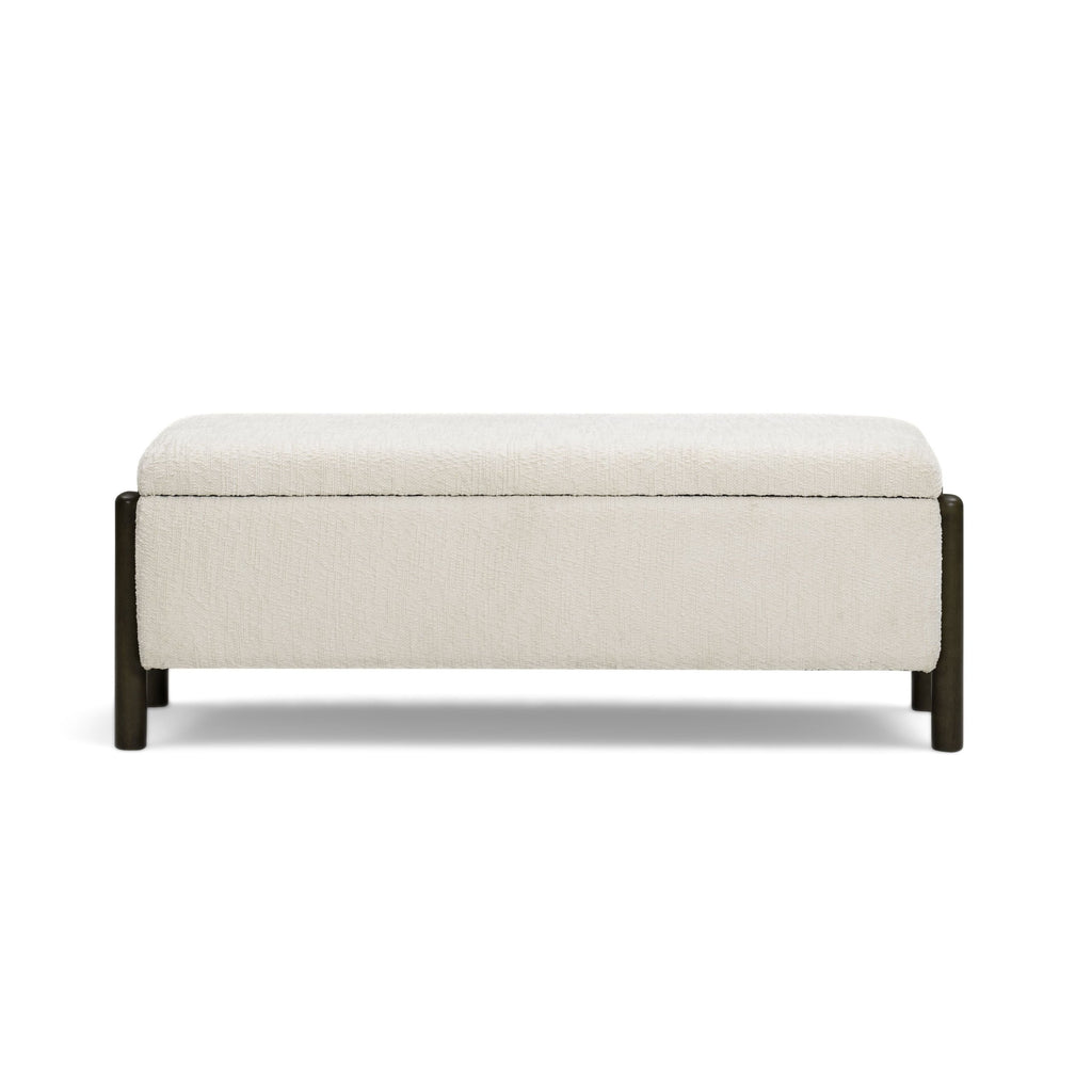 Abby 52" Nubby Fabric Storage Bench