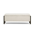 Abby 52" Nubby Fabric Storage Bench