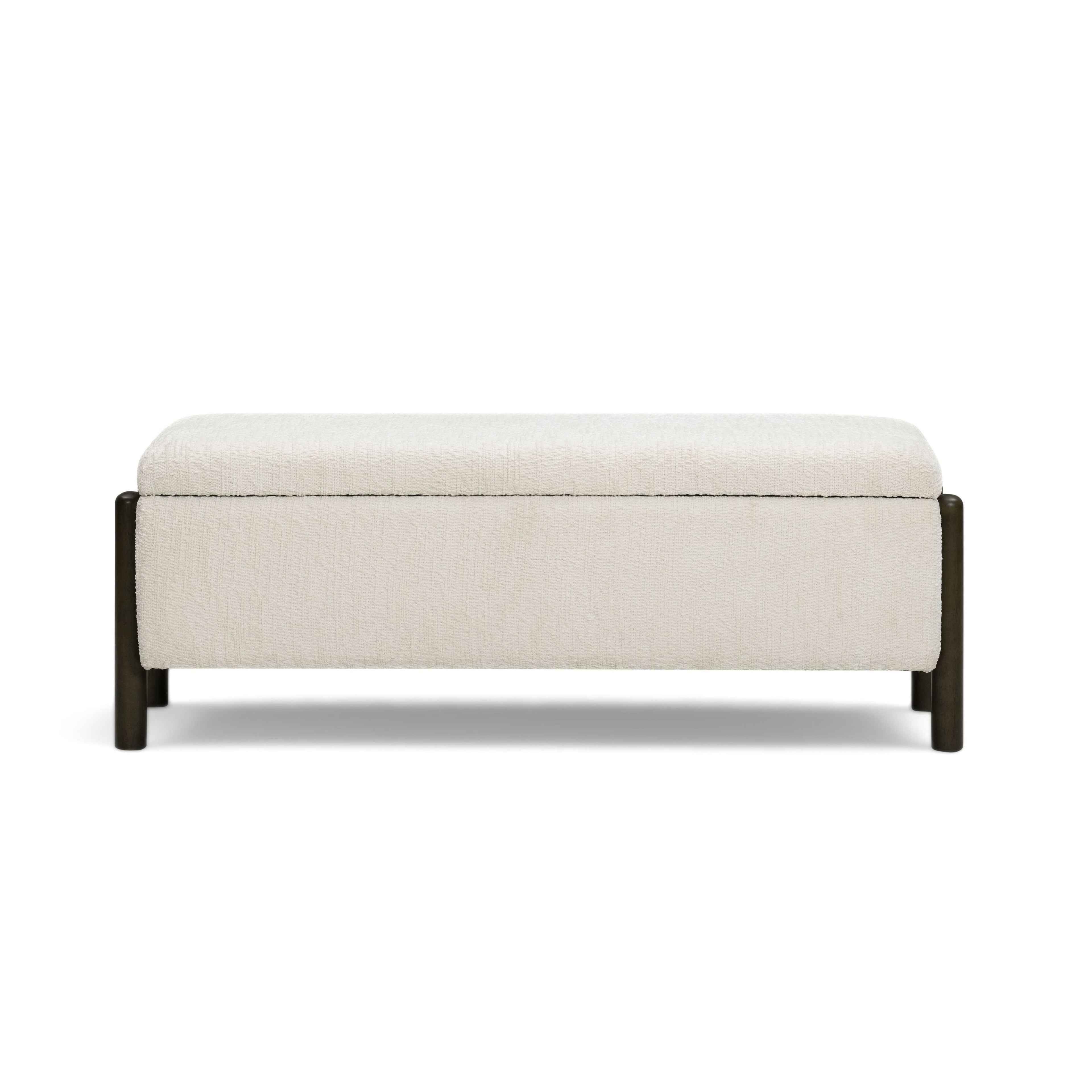 Abby 52" Nubby Fabric Storage Bench