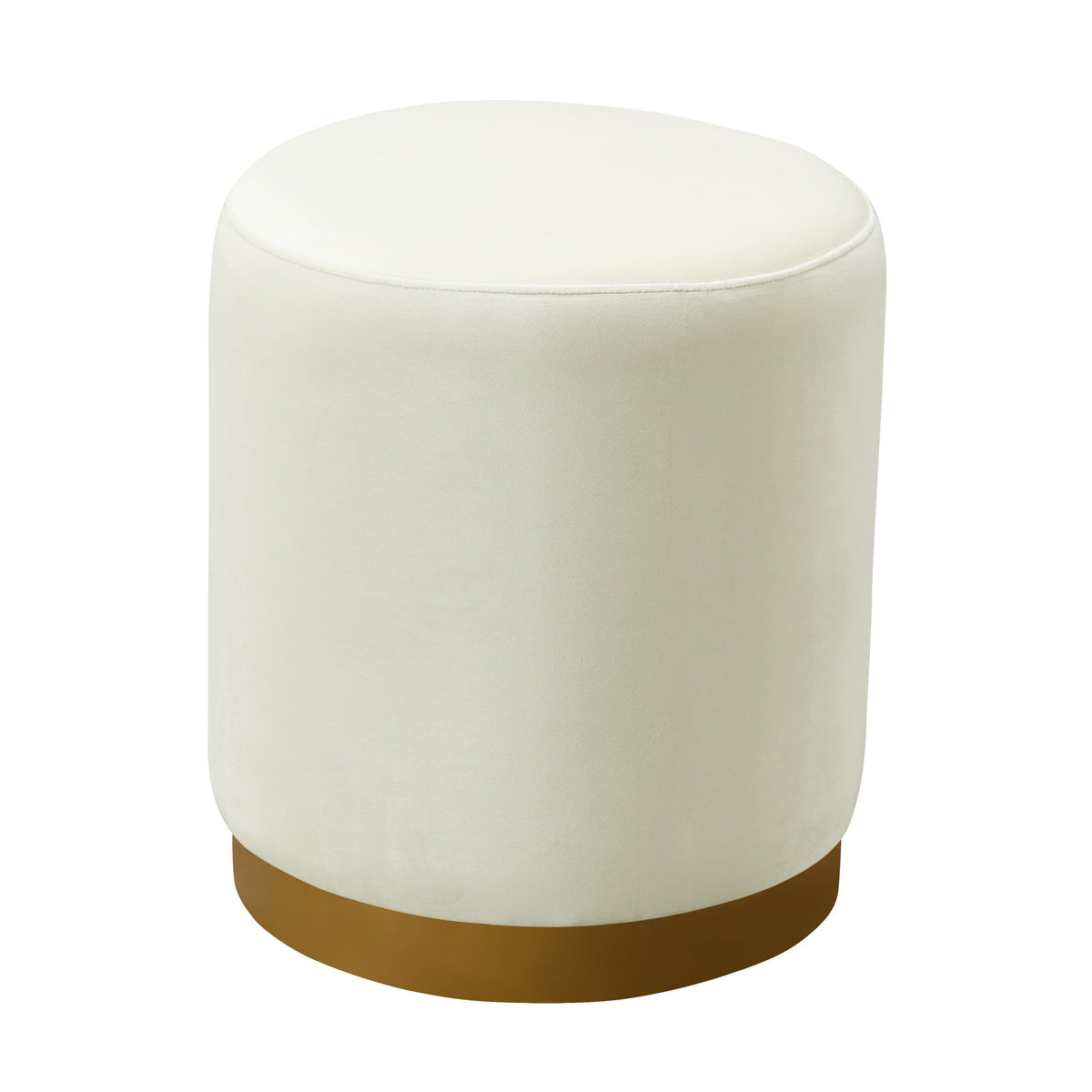 Opal Performance Velvet Ottoman — Cream null