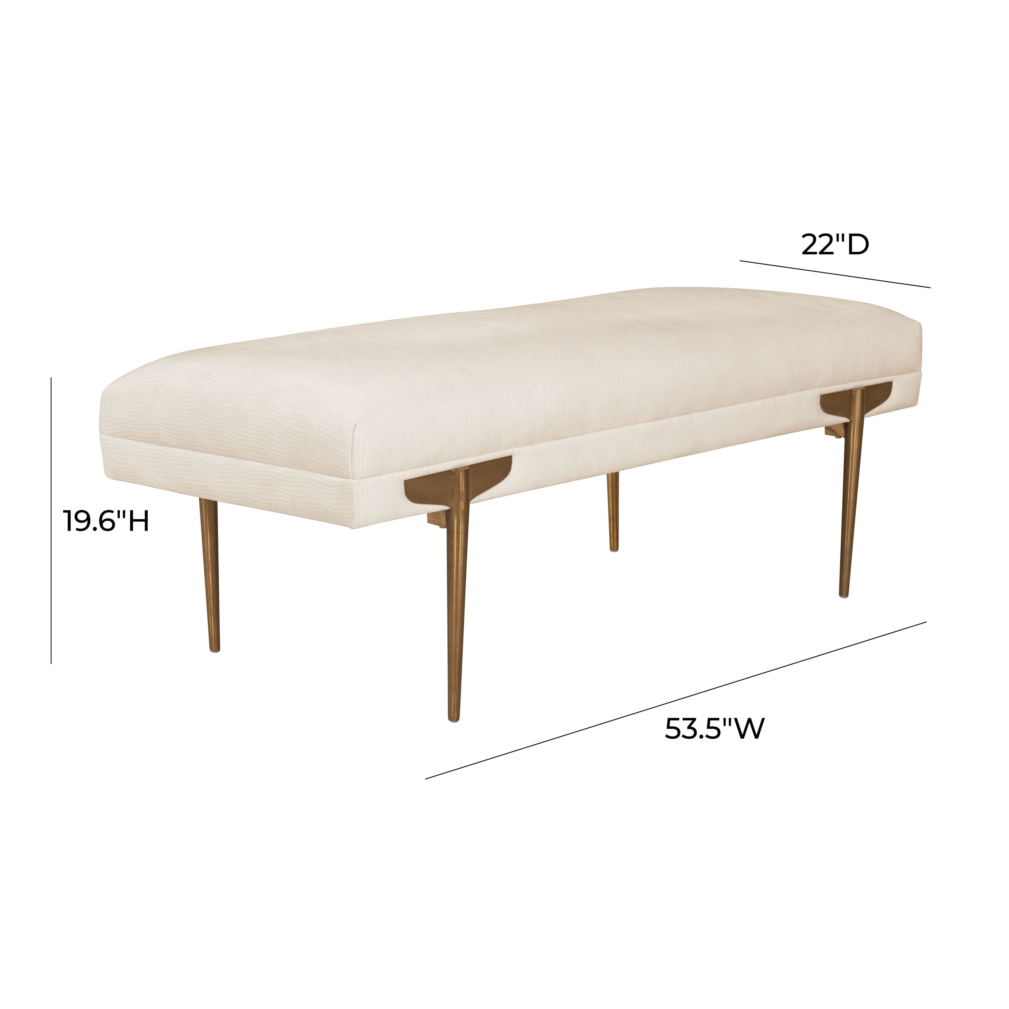 Brno 53.5" Performance Velvet Bench