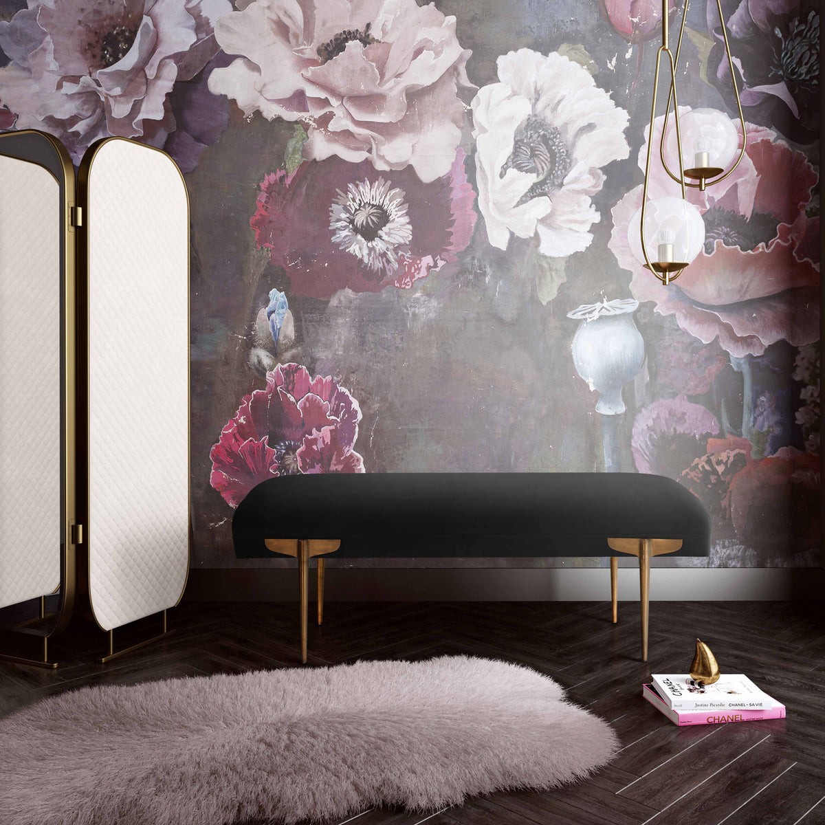 Brno 53.5" Performance Velvet Bench