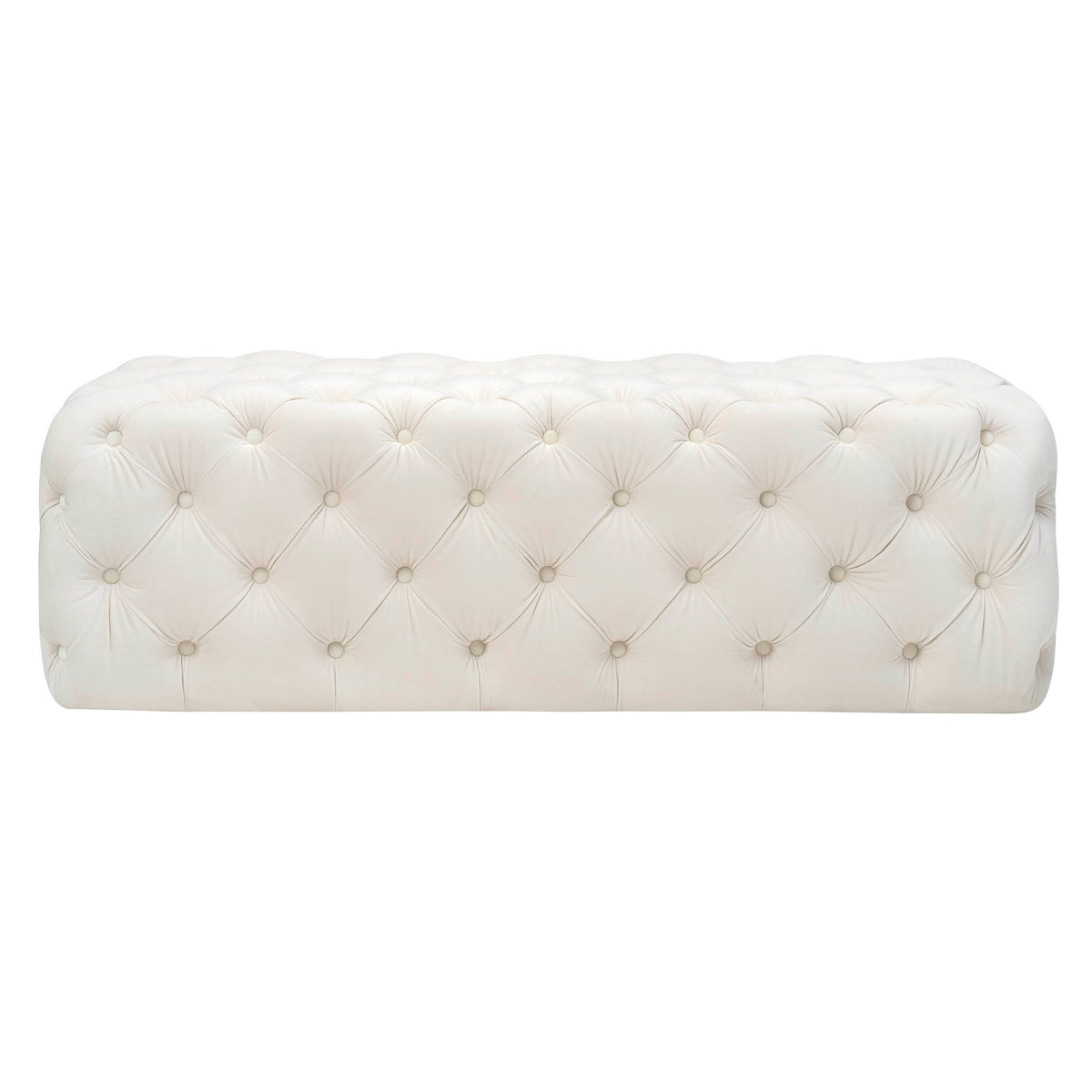 Kaylee 49" Performance Velvet Tufted Jumbo Ottoman