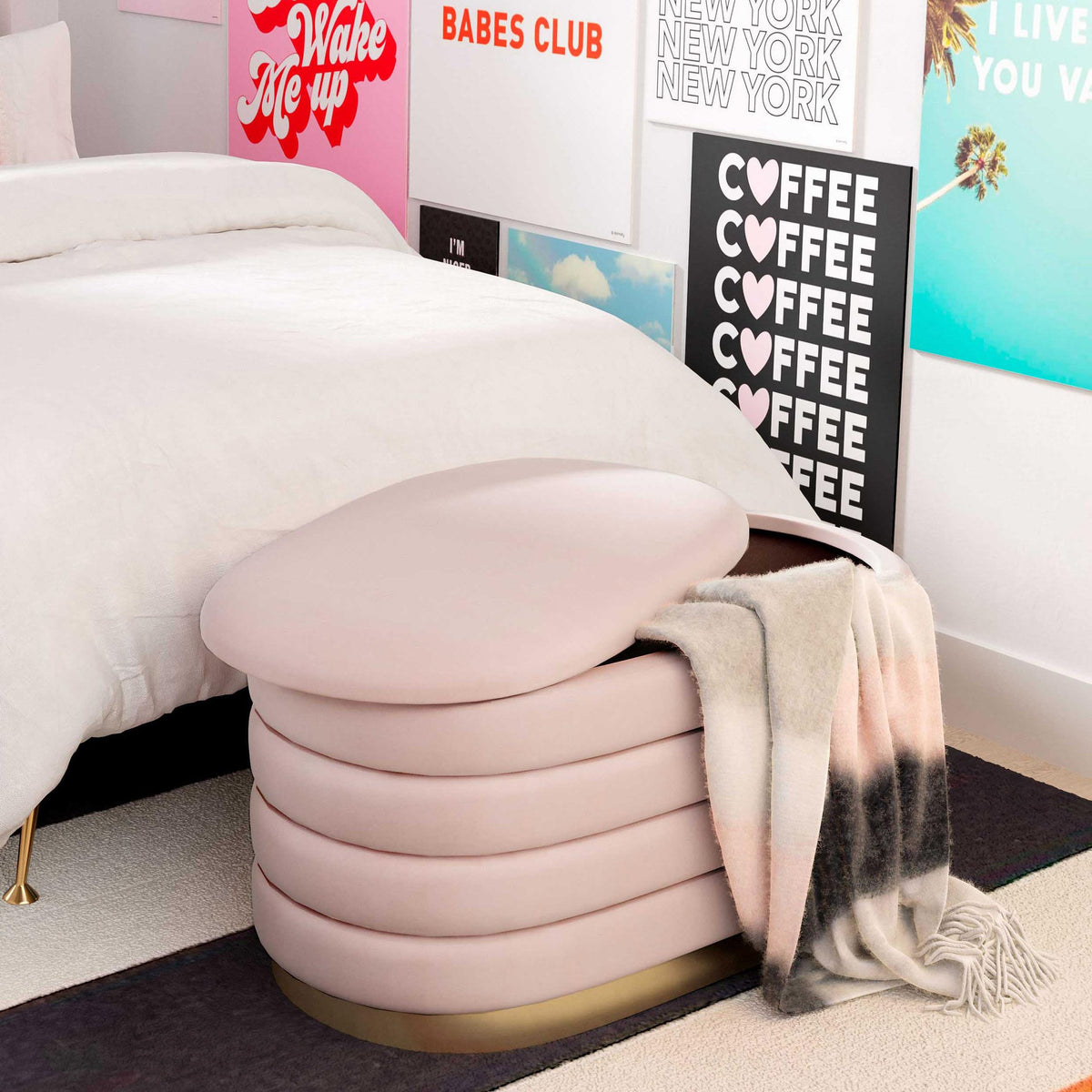 Lillian 31.5" Performance Velvet Storage Bench
