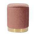 Zoe Performance Velvet Storage Ottoman