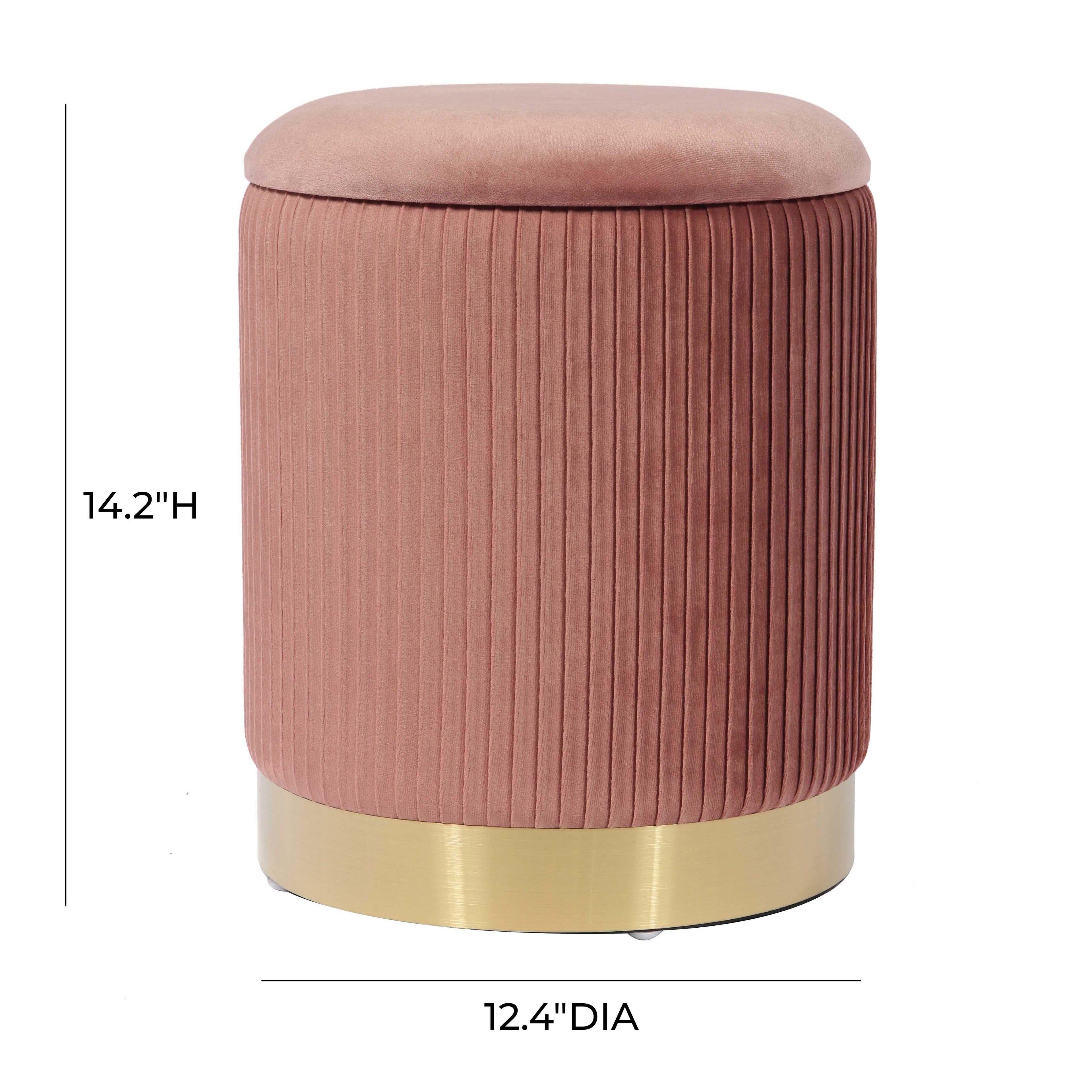 Zoe Performance Velvet Storage Ottoman