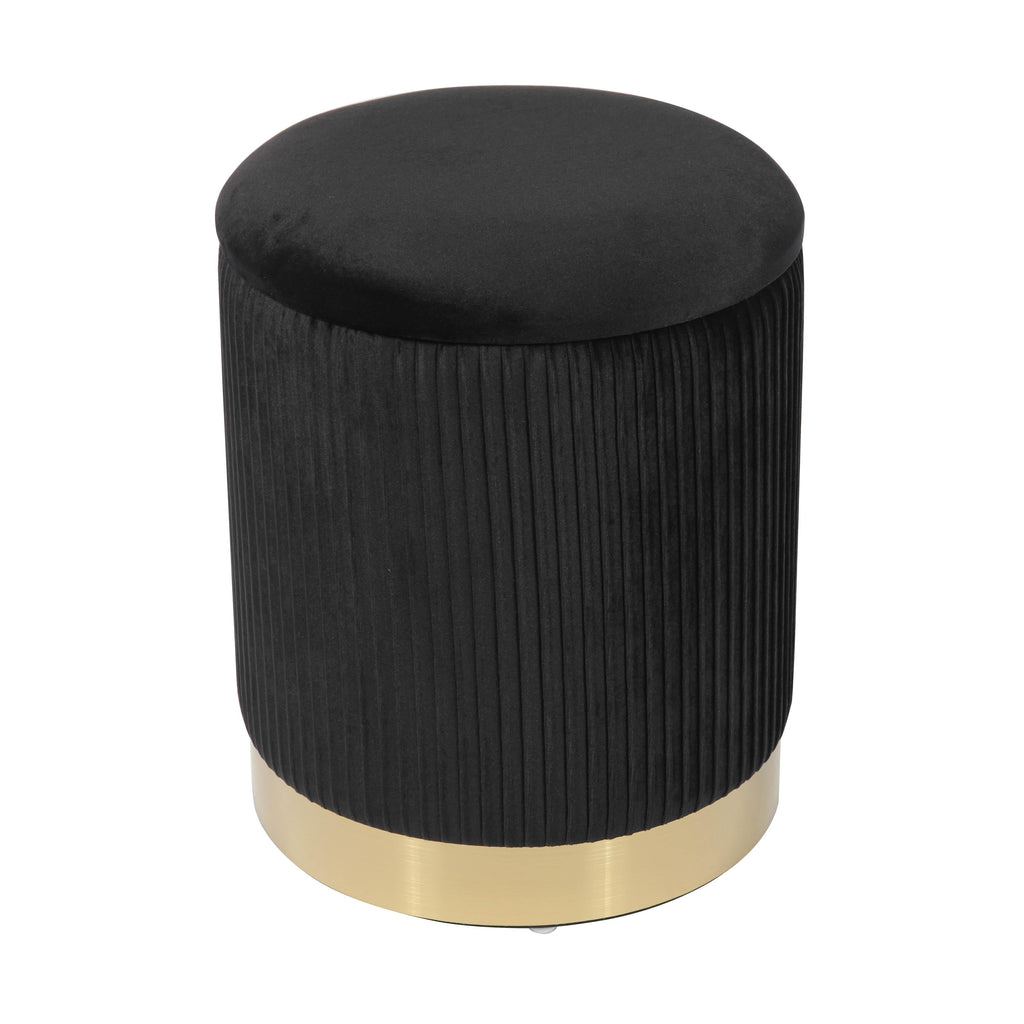Zoe Performance Velvet Storage Ottoman