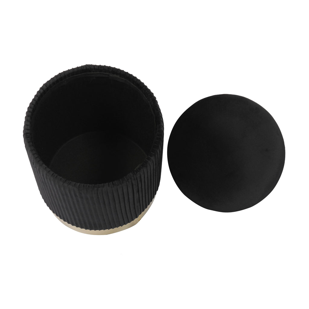 Zoe Performance Velvet Storage Ottoman