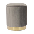 Zoe Performance Velvet Storage Ottoman