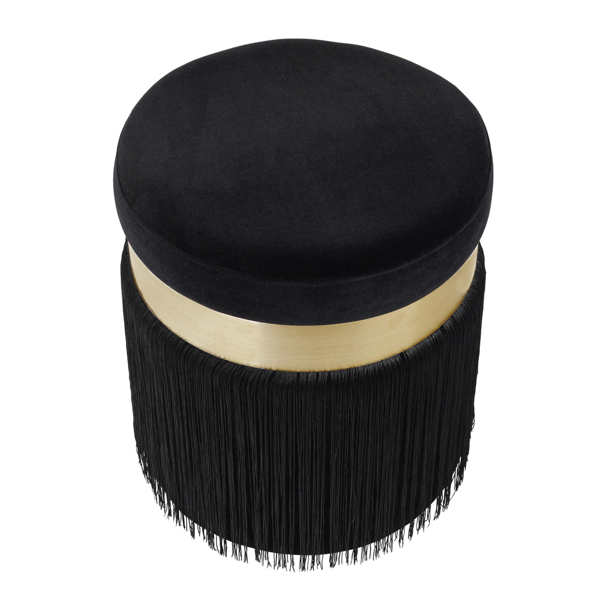 Melody Velvet Tasseled Ottoman