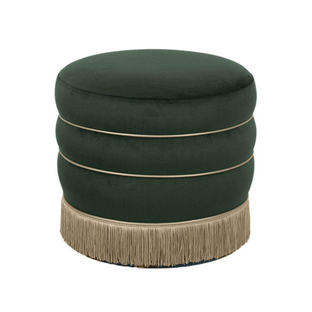 Lakka Performance Velvet Ottoman