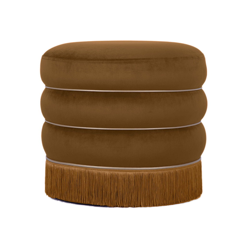 Lakka Performance Velvet Ottoman
