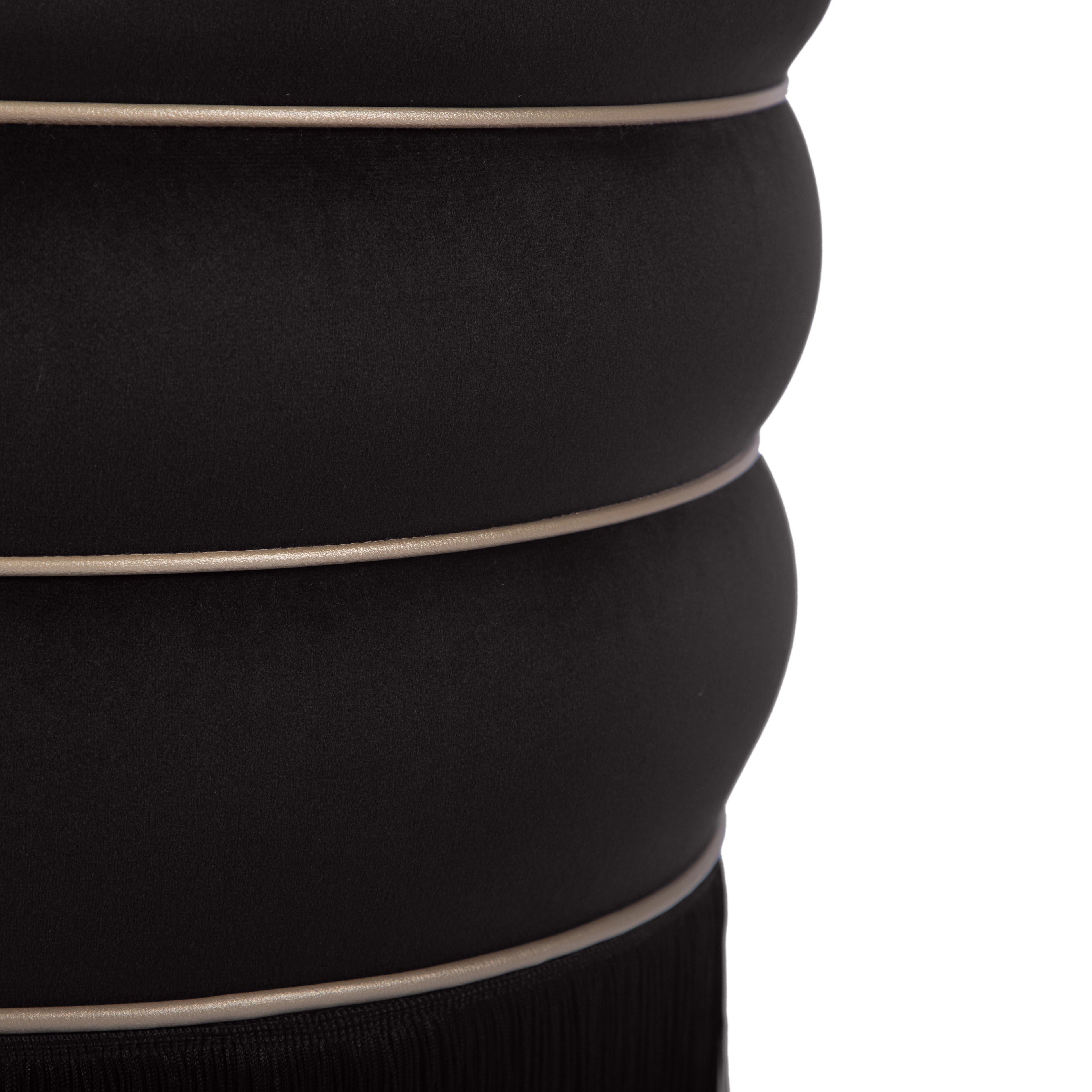 Lakka Performance Velvet Ottoman