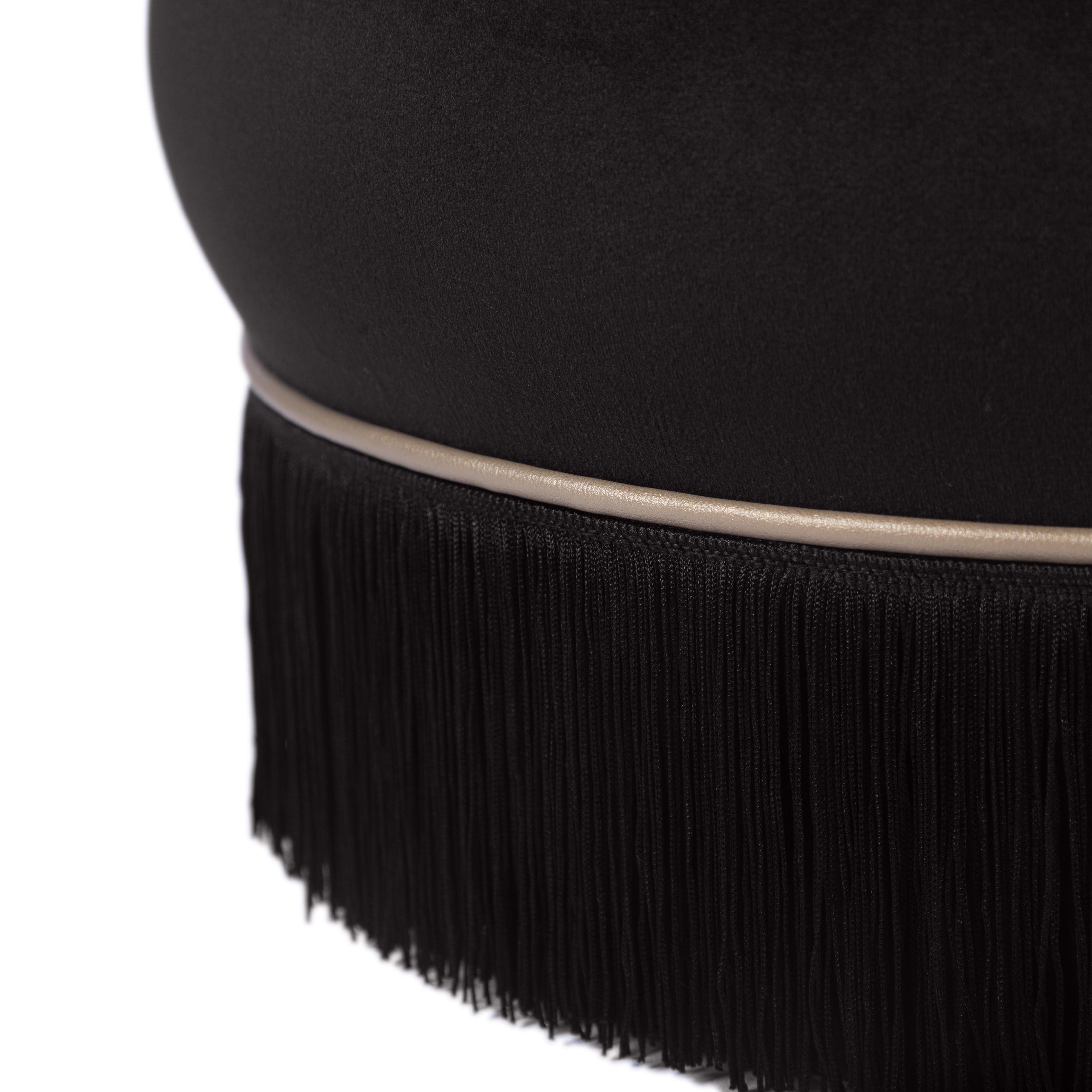 Lakka Performance Velvet Ottoman