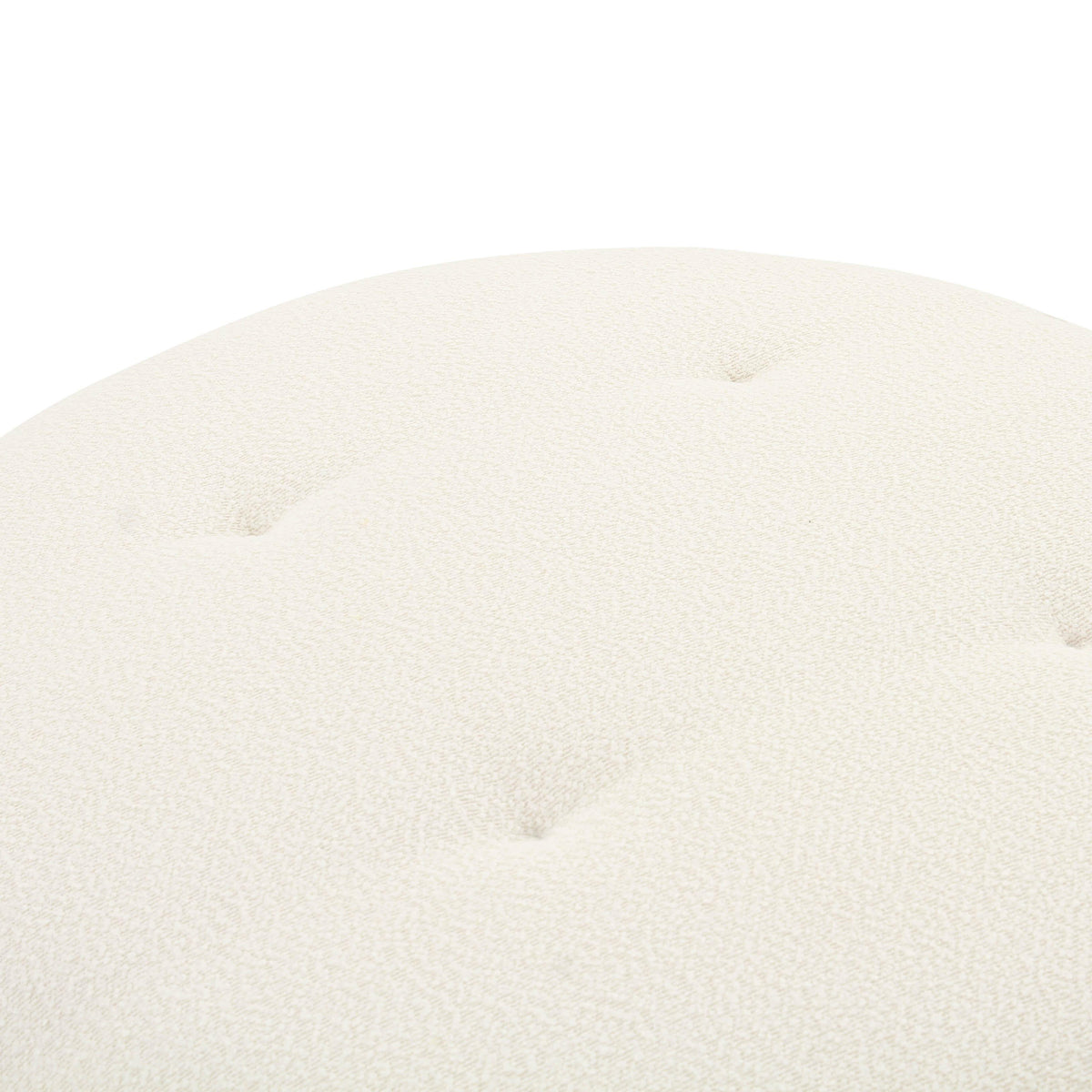 Fickle Cream Performance Boucle Swivel Ottoman