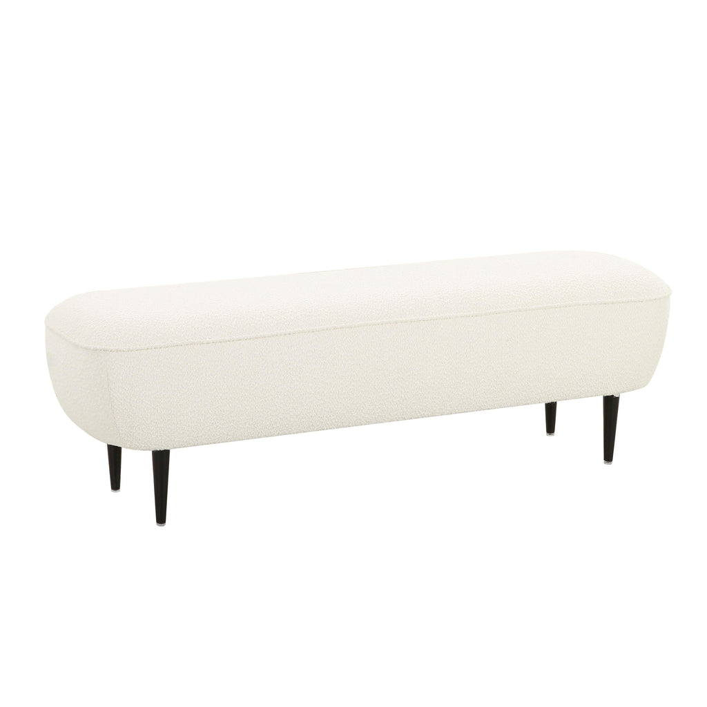 Denise 51" Cream Performance Boucle Bench