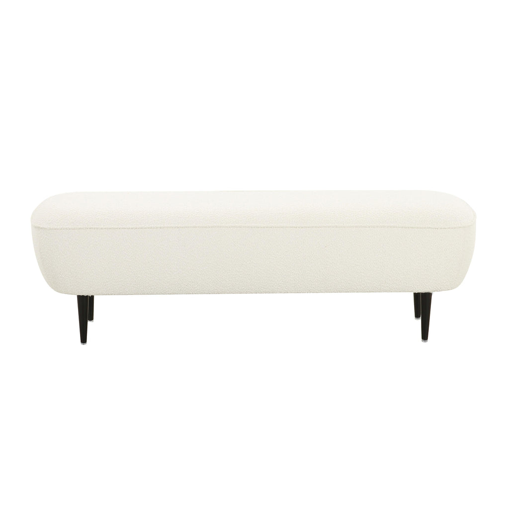 Denise 51" Cream Performance Boucle Bench