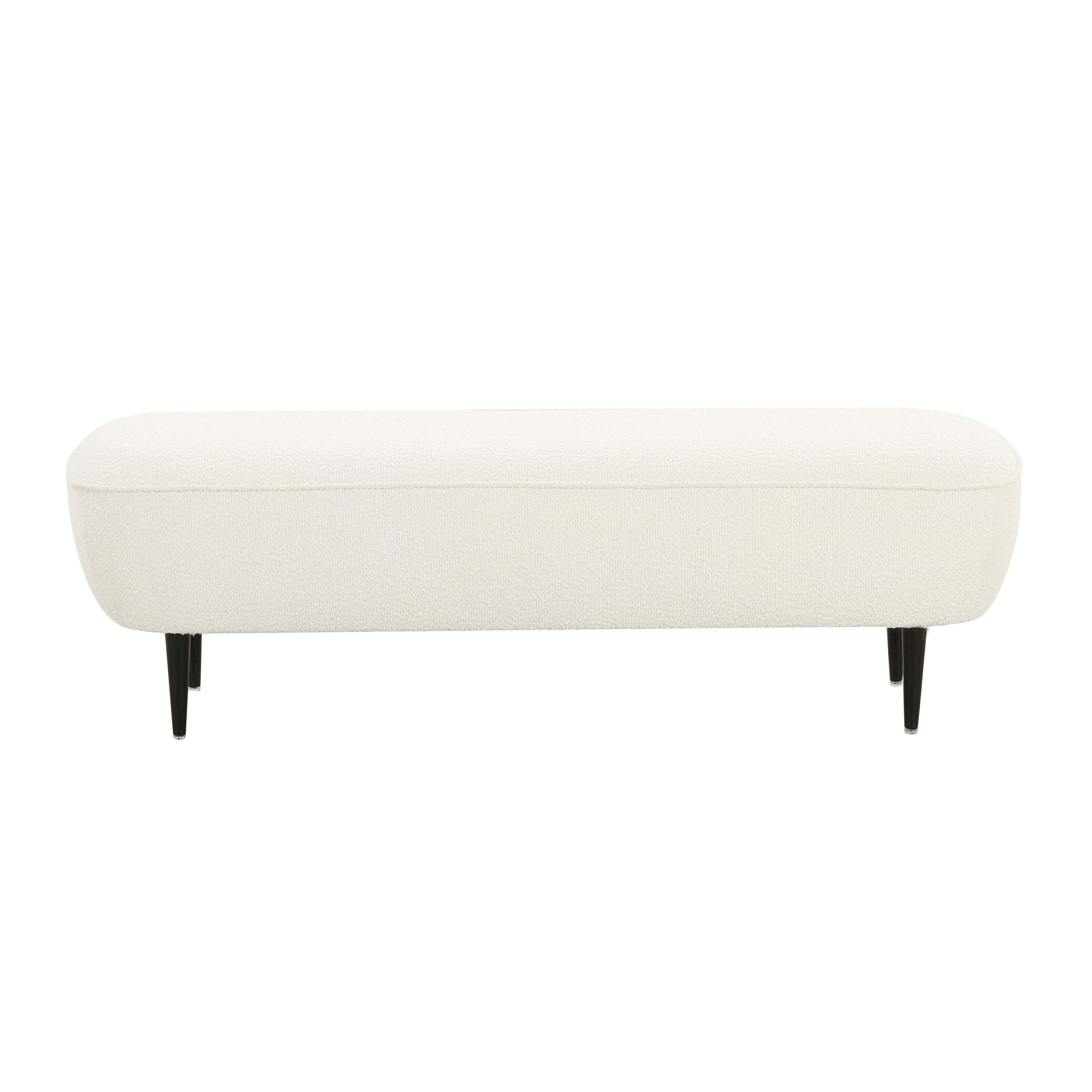 Denise 51" Cream Performance Boucle Bench