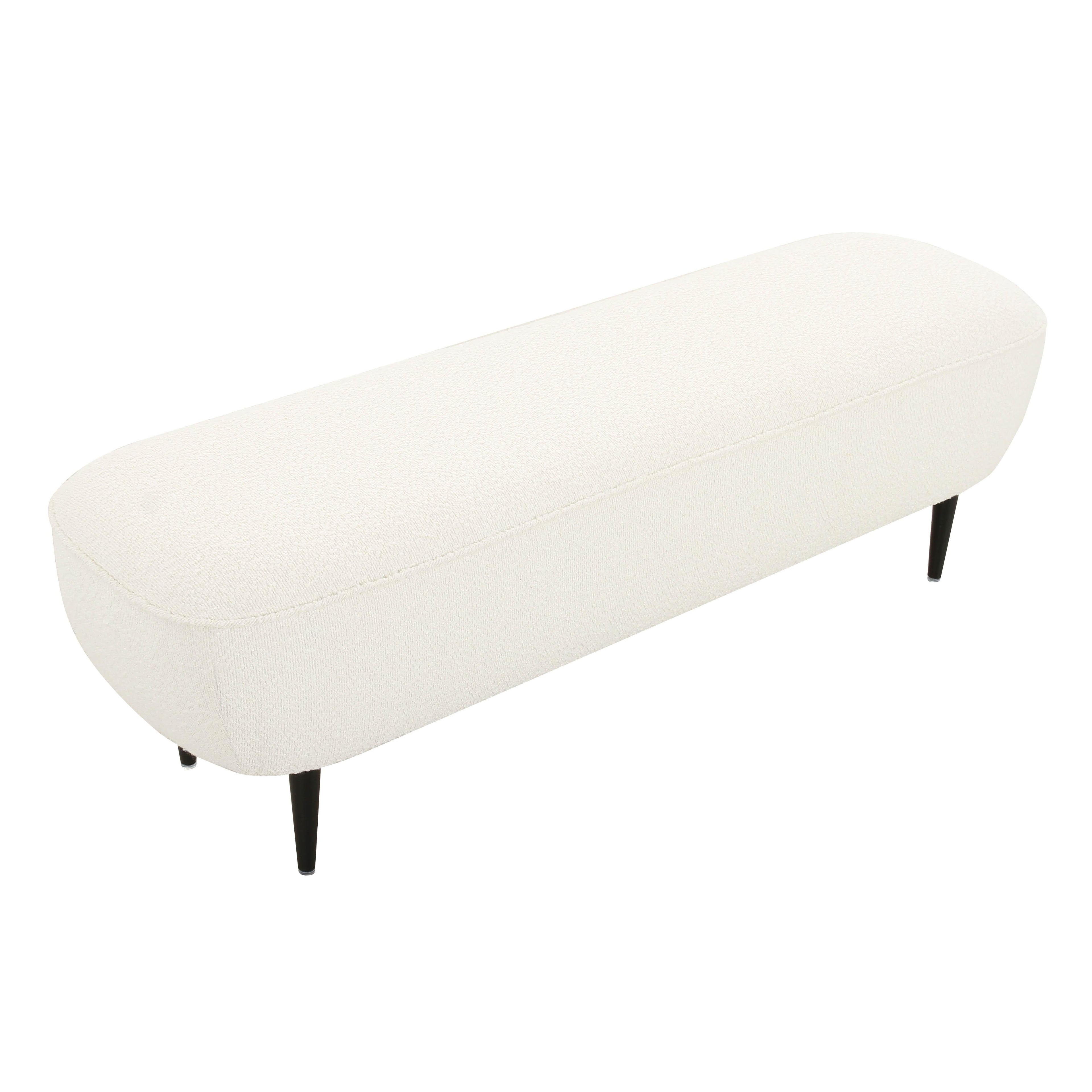 Denise 51" Cream Performance Boucle Bench