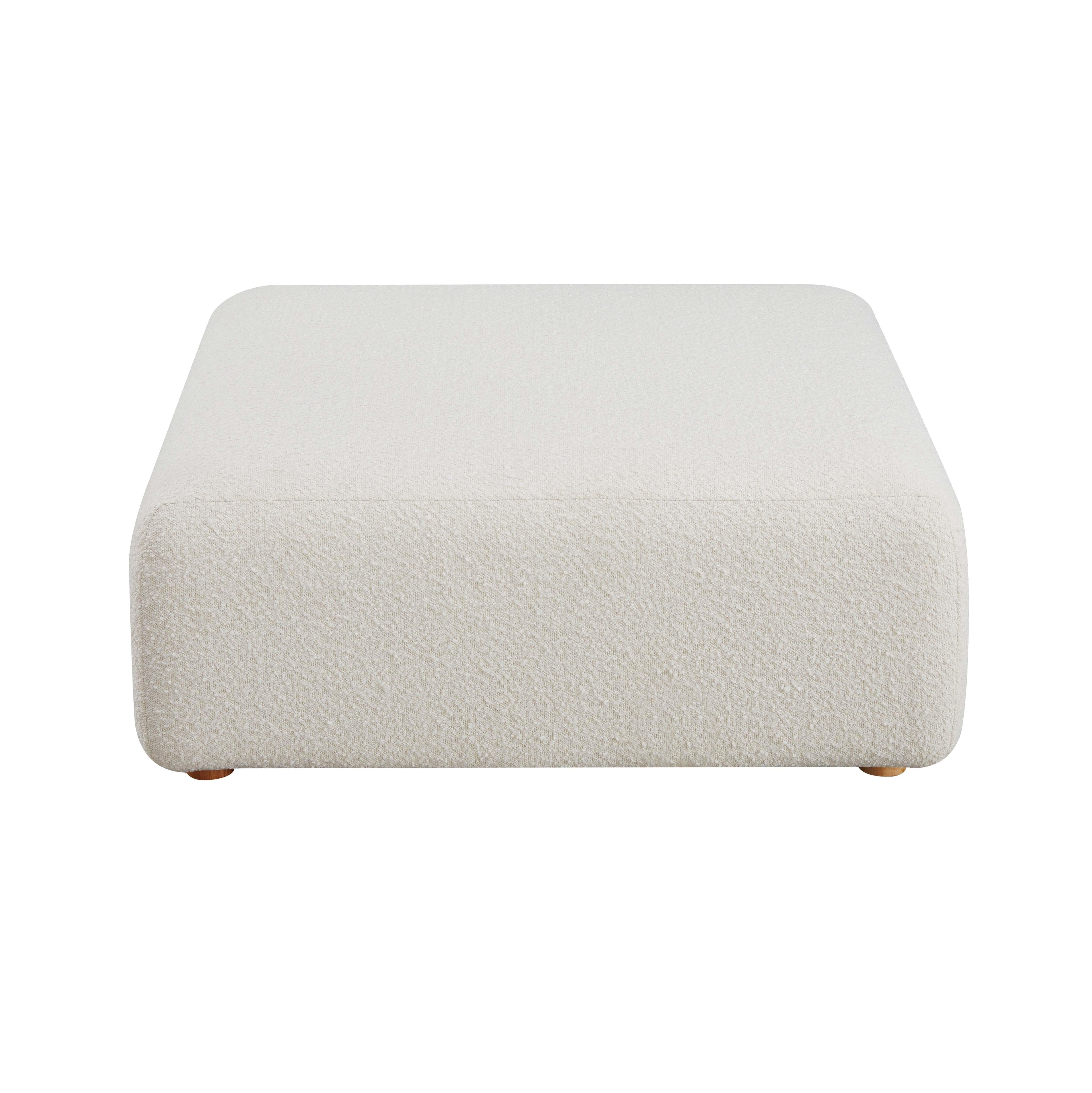 Hangover Cream Performance Boucle Ottoman