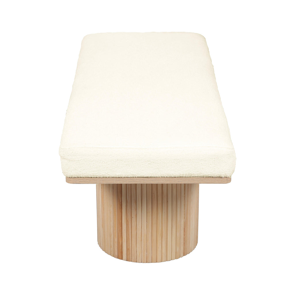 Sagano 48" White Dyed-Yarn Bench