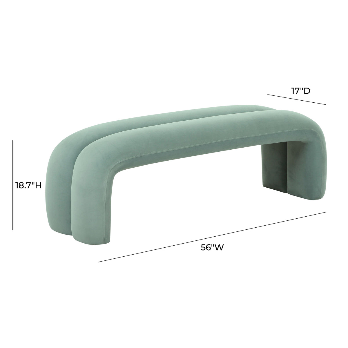 Leigh 56" Performance Velvet Channeled Bench