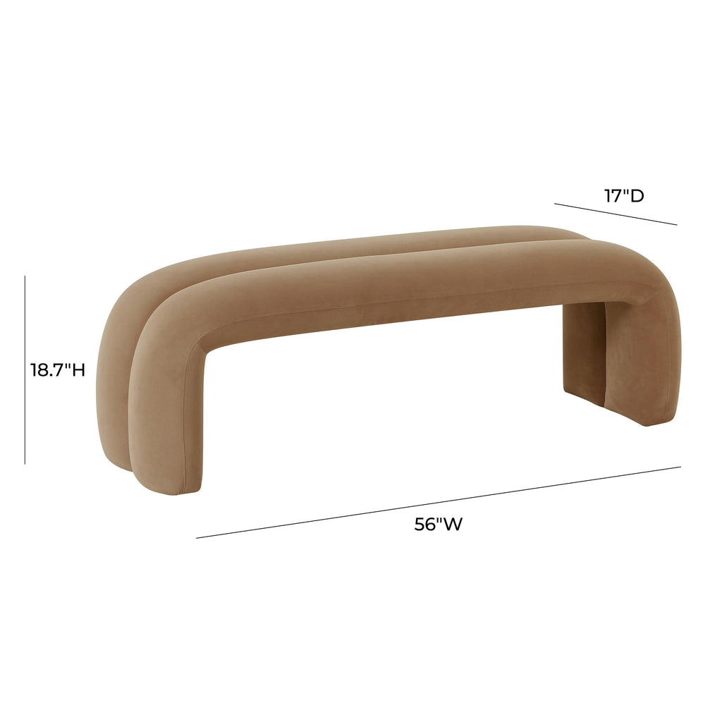 Leigh 56" Performance Velvet Channeled Bench