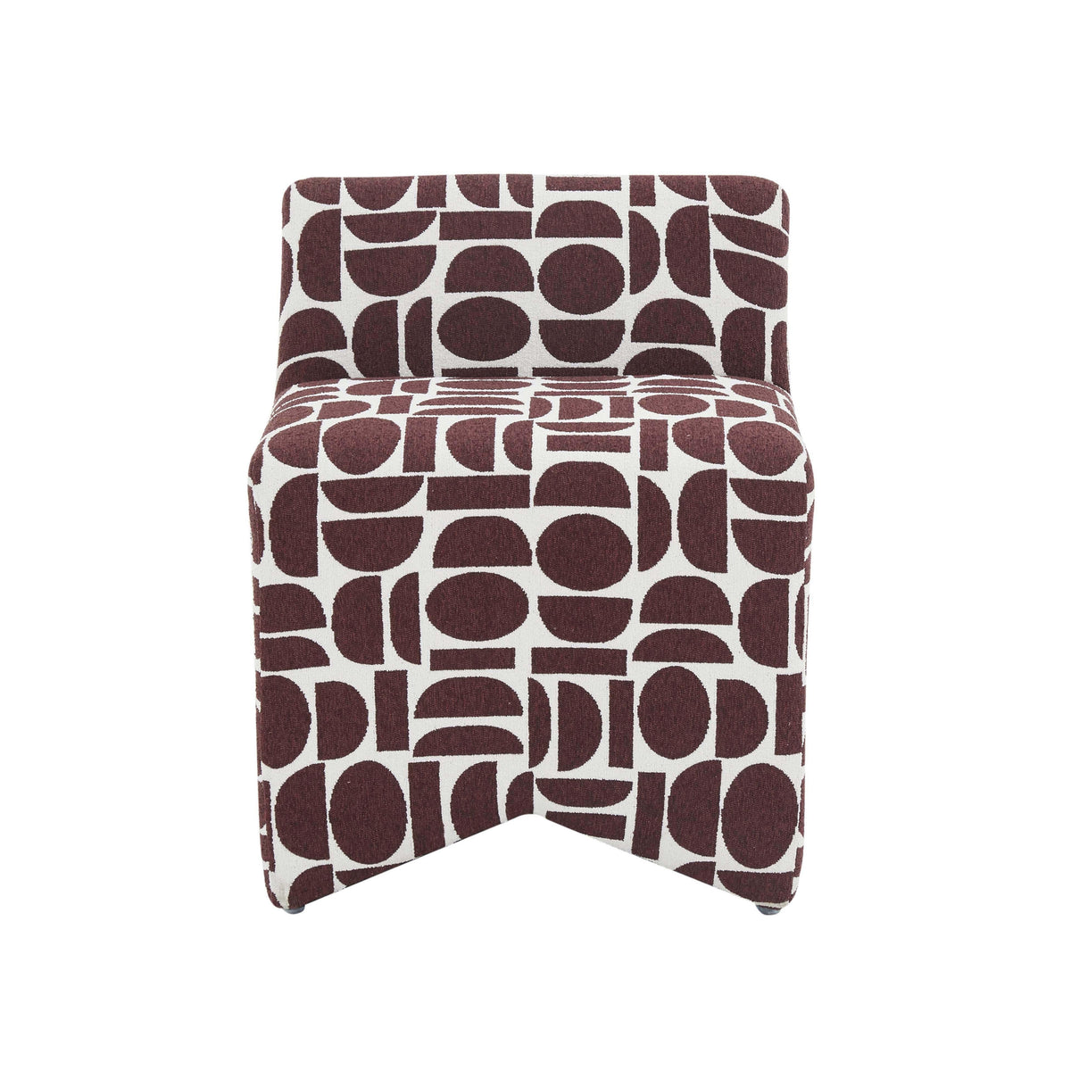 Pippa Geometric Performance Jacquard Weave Accent Stool