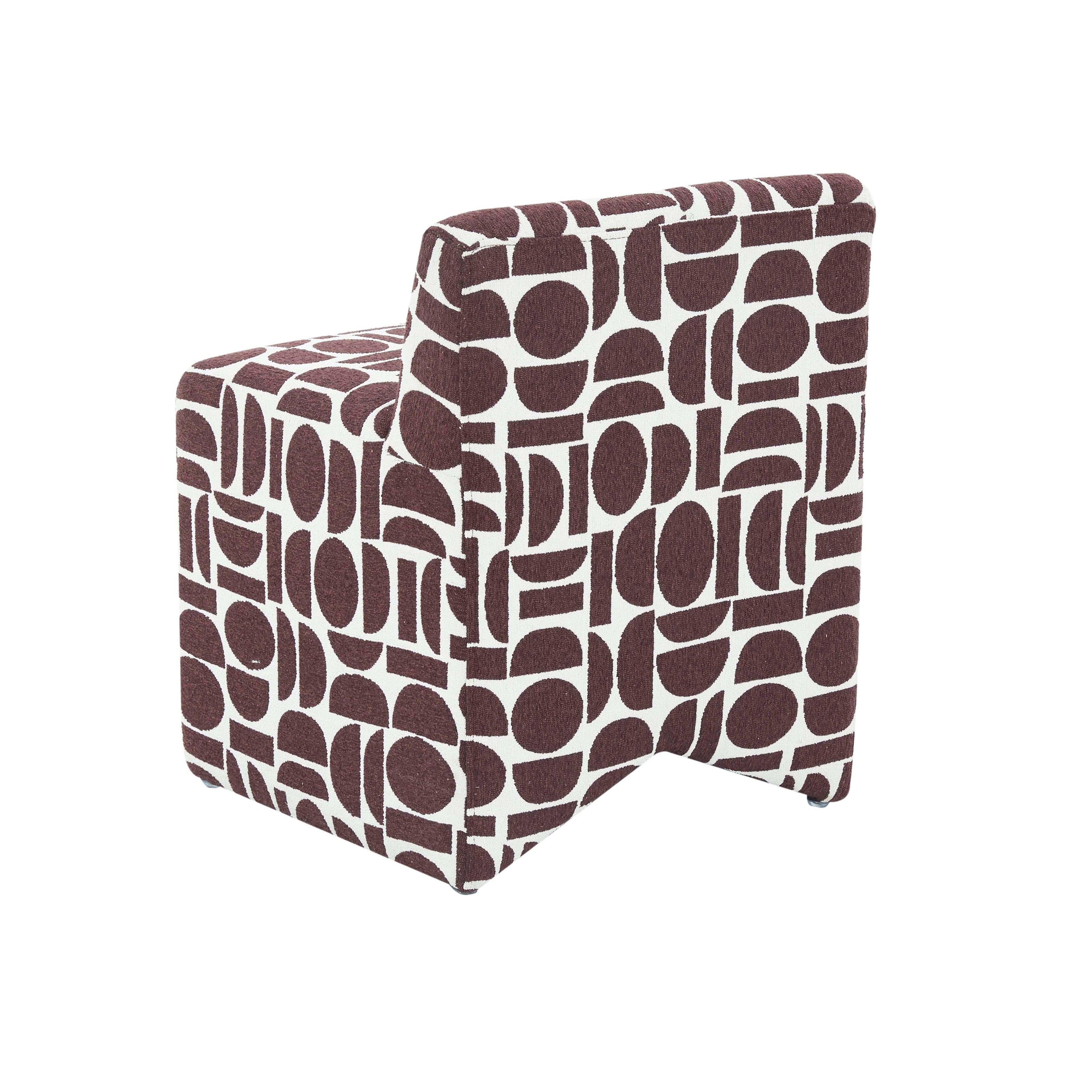 Pippa Geometric Performance Jacquard Weave Accent Stool
