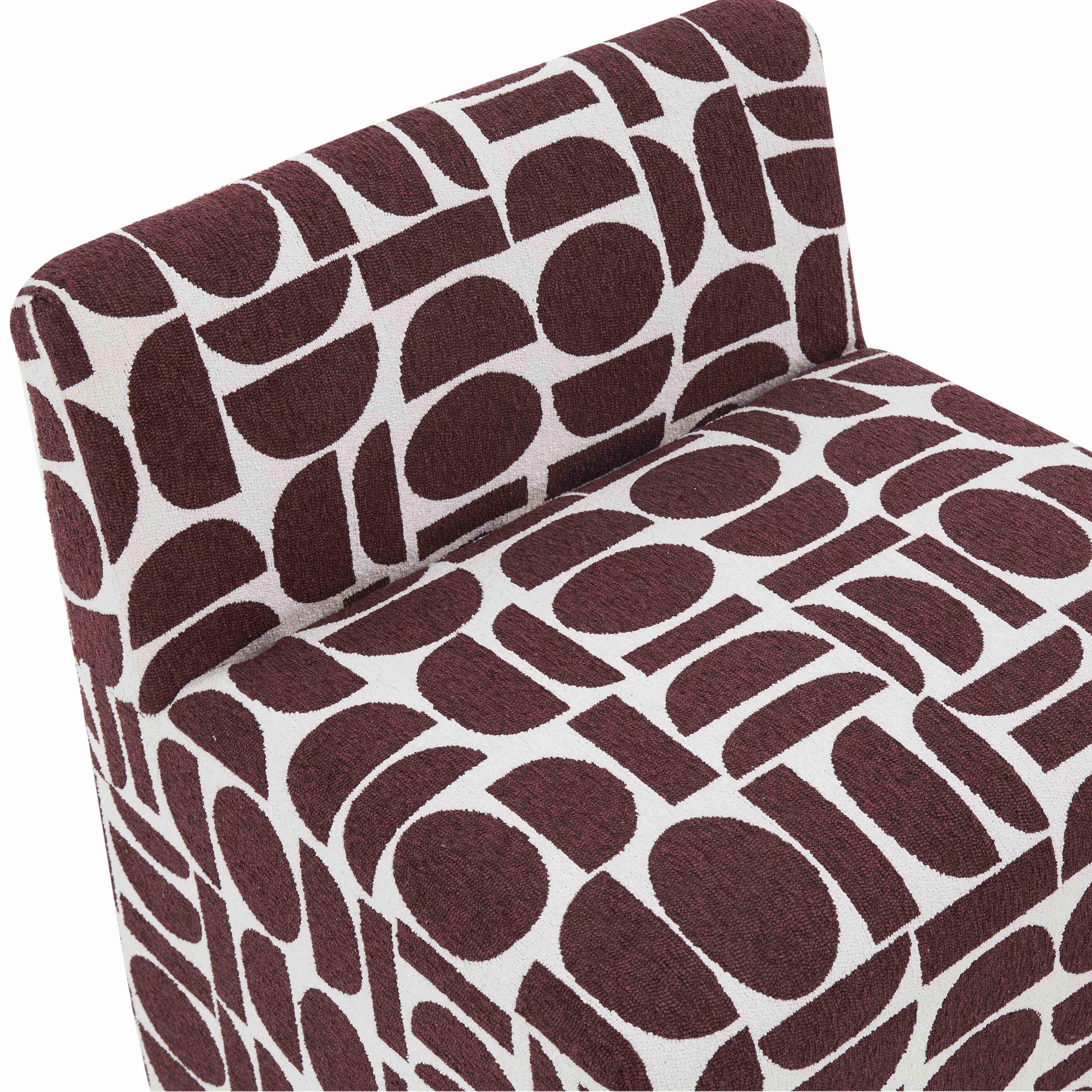 Pippa Geometric Performance Jacquard Weave Accent Stool