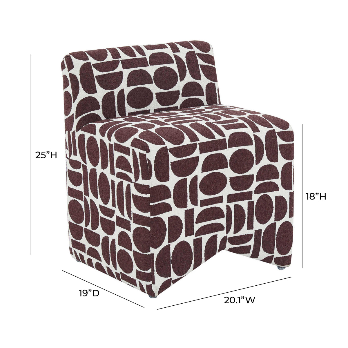 Pippa Geometric Performance Jacquard Weave Accent Stool
