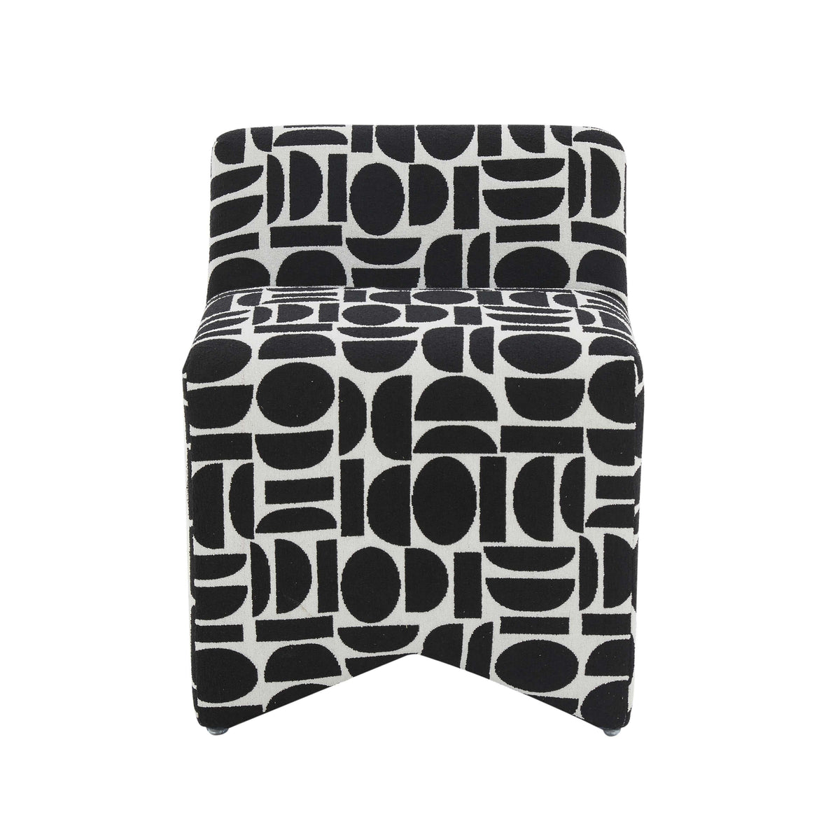 Pippa Geometric Performance Jacquard Weave Accent Stool