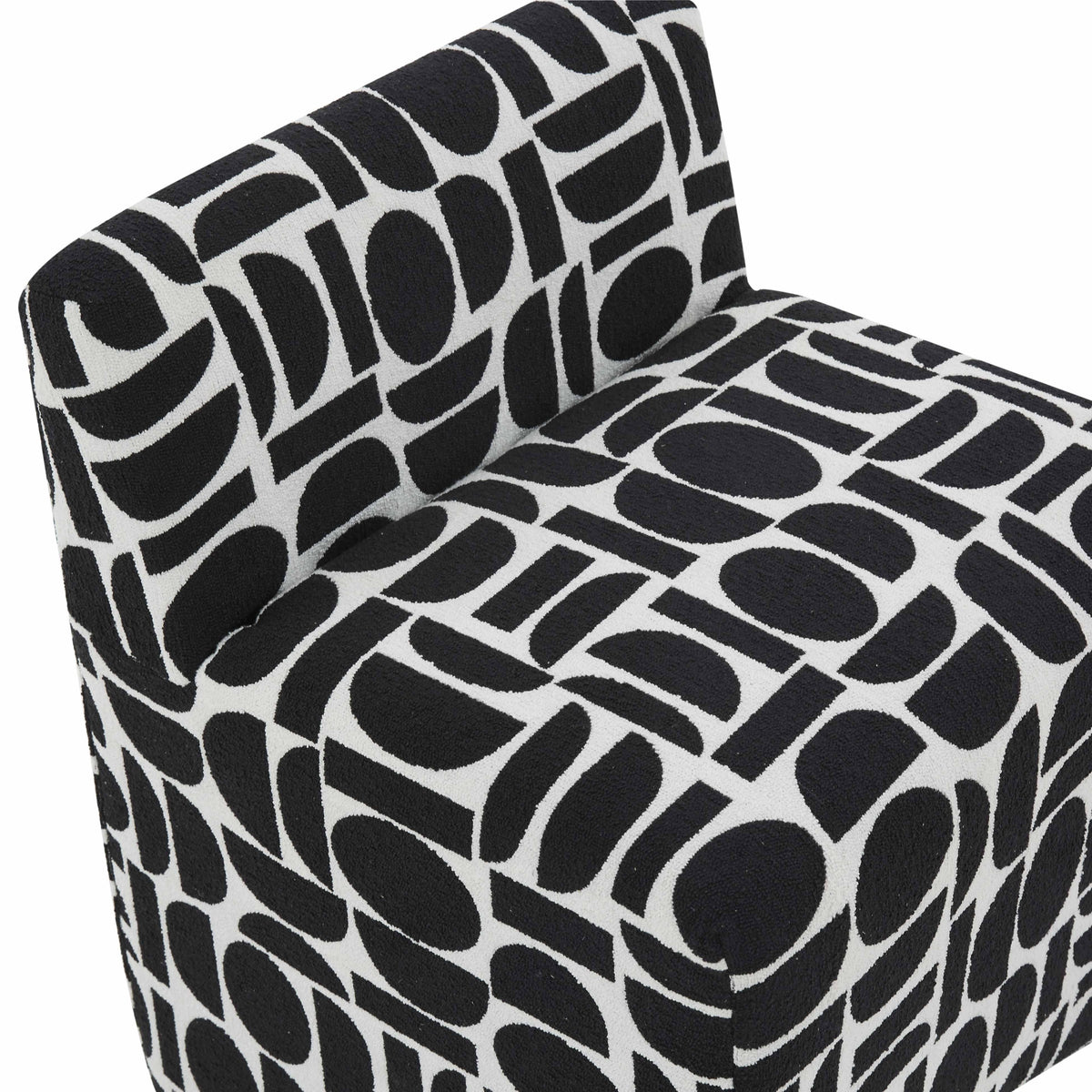 Pippa Geometric Performance Jacquard Weave Accent Stool