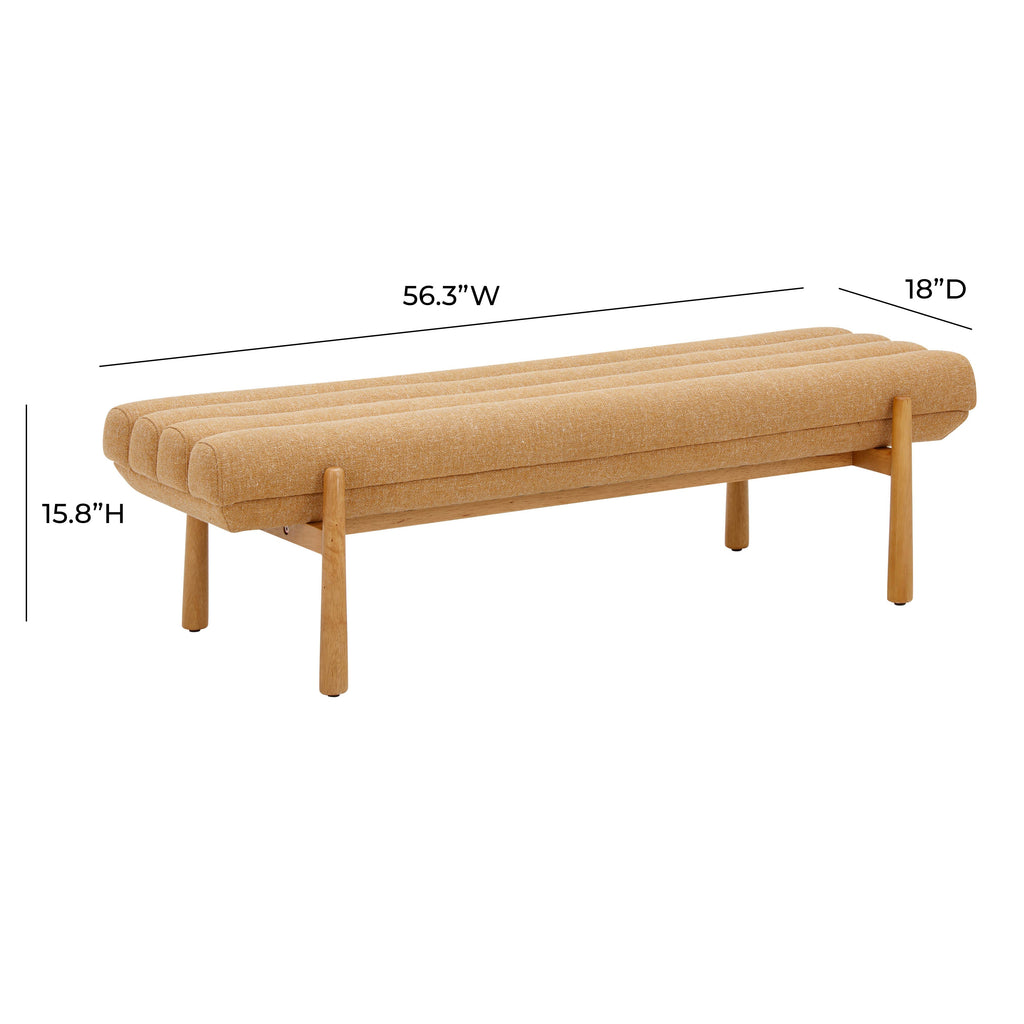 Julianna 56" Textured Performance Fabric Bench